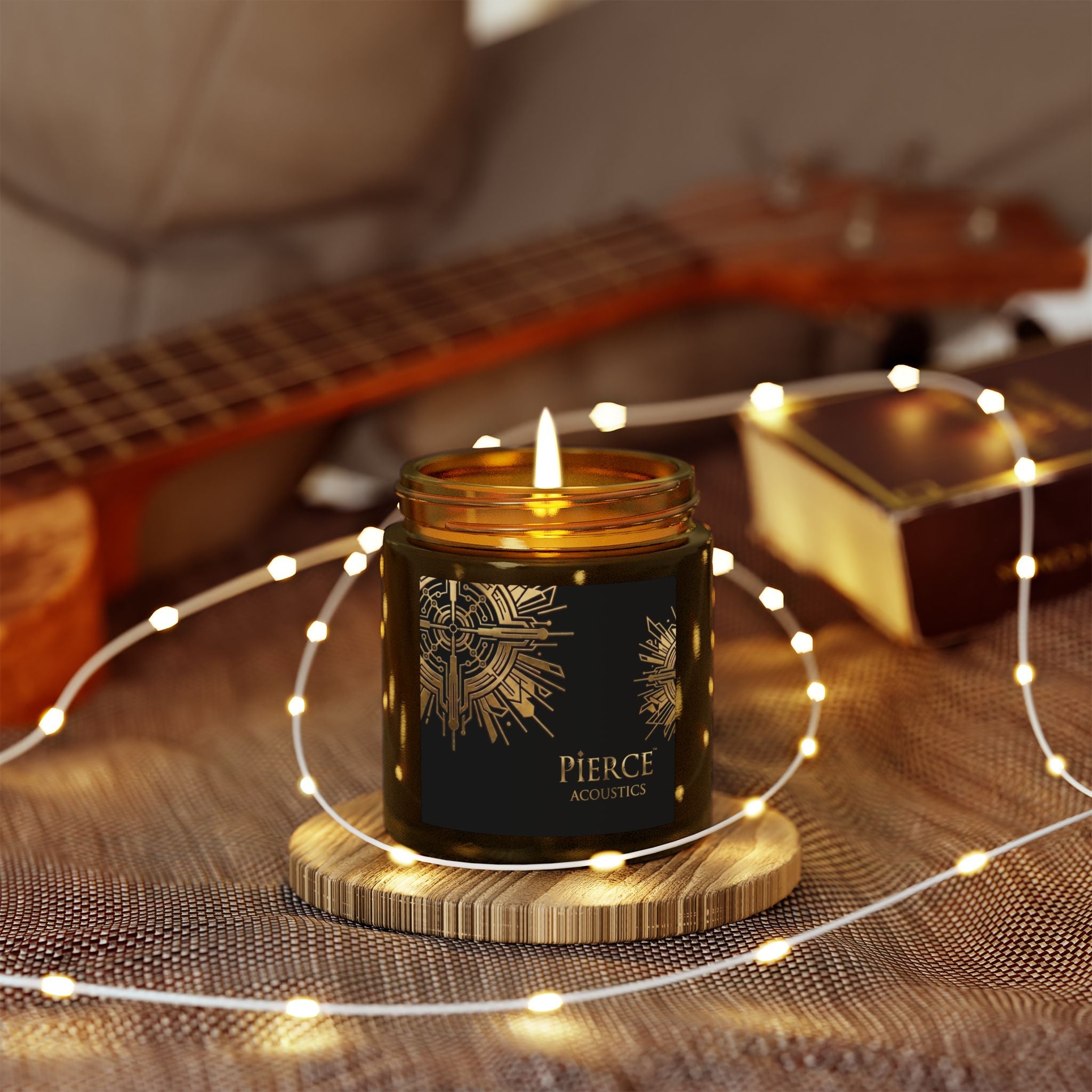 Coconut Apricot Scented Candle — 4oz & 9oz Jar (Pierce Acoustics)