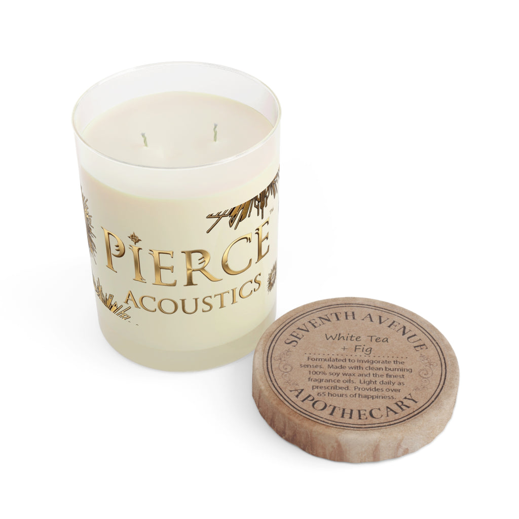 Pierce Acoustics Official Luxury Glass Scented Candle — 11oz