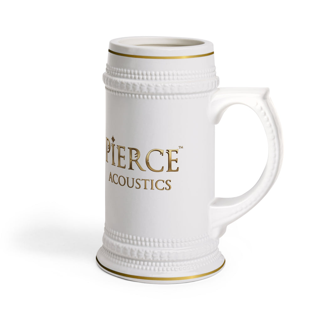 Pierce Acoustics Official Ceramic Beer Stein Mug
