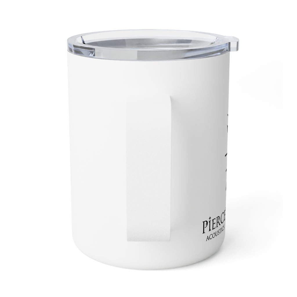 10oz Insulated Coffee Mug — Geometric Compass Mandala Design