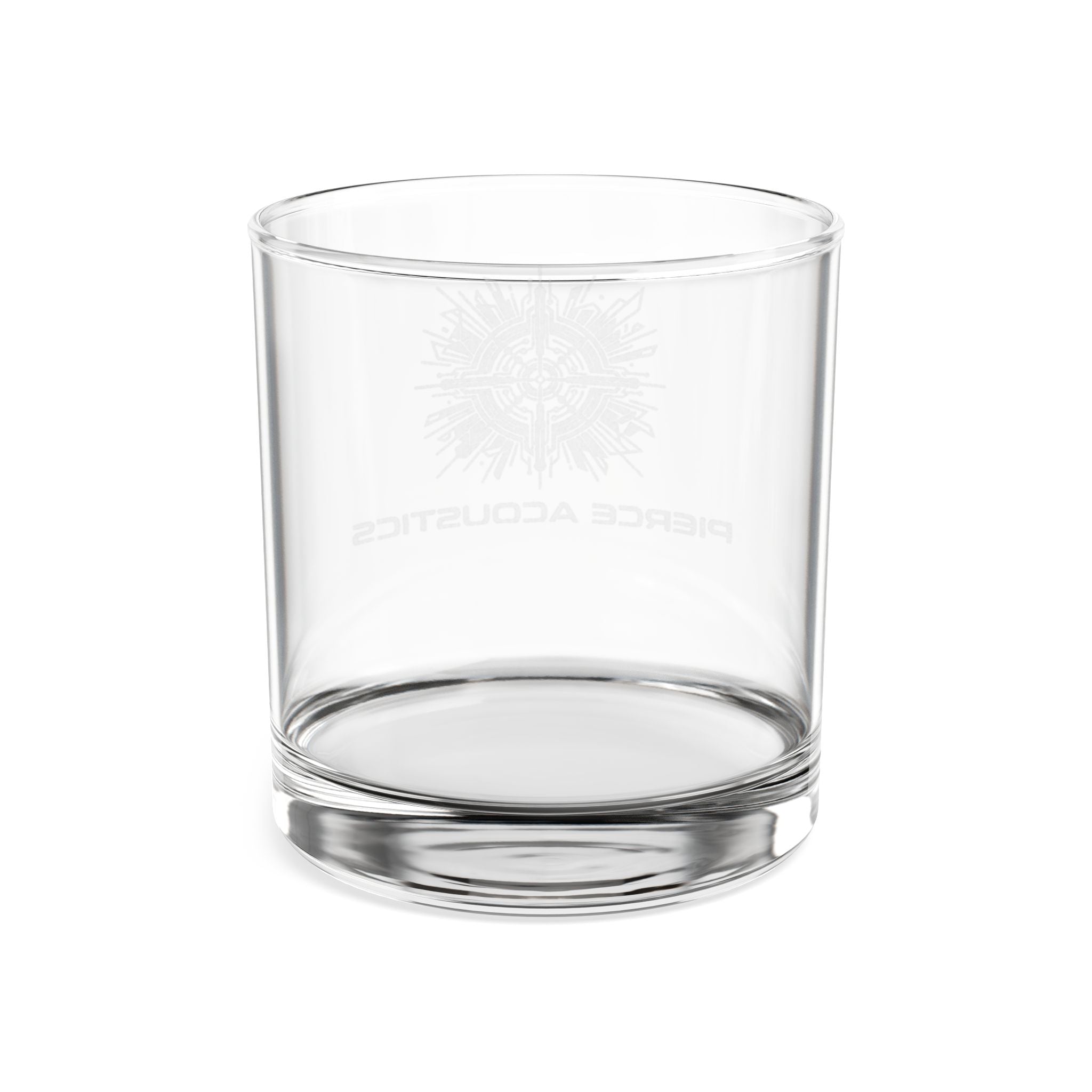 Pierce Acoustics Official Engraved Compass Rocks Glass