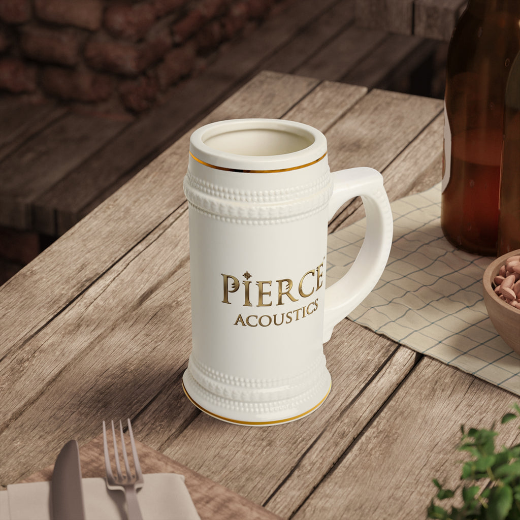 Pierce Acoustics Official Ceramic Beer Stein Mug