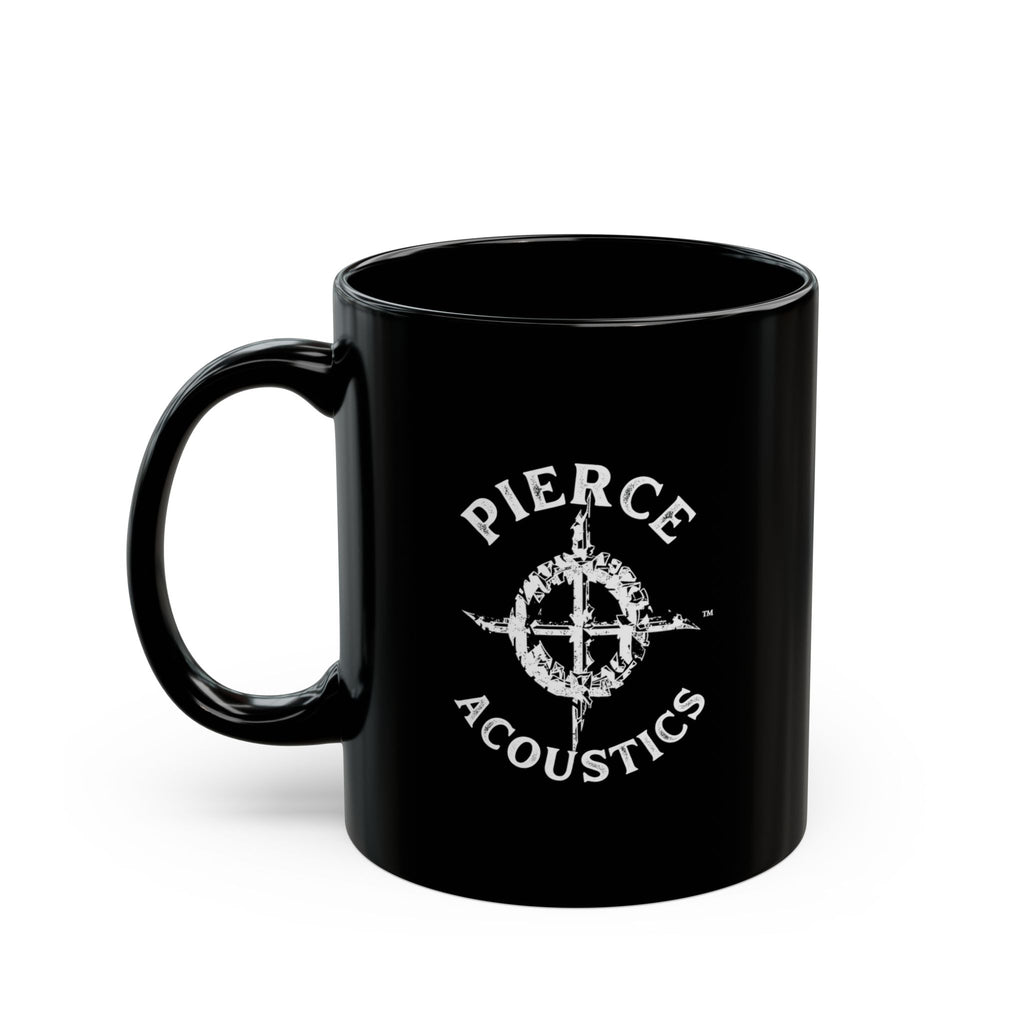 Pierce Acoustics Official Black Ceramic Mug
