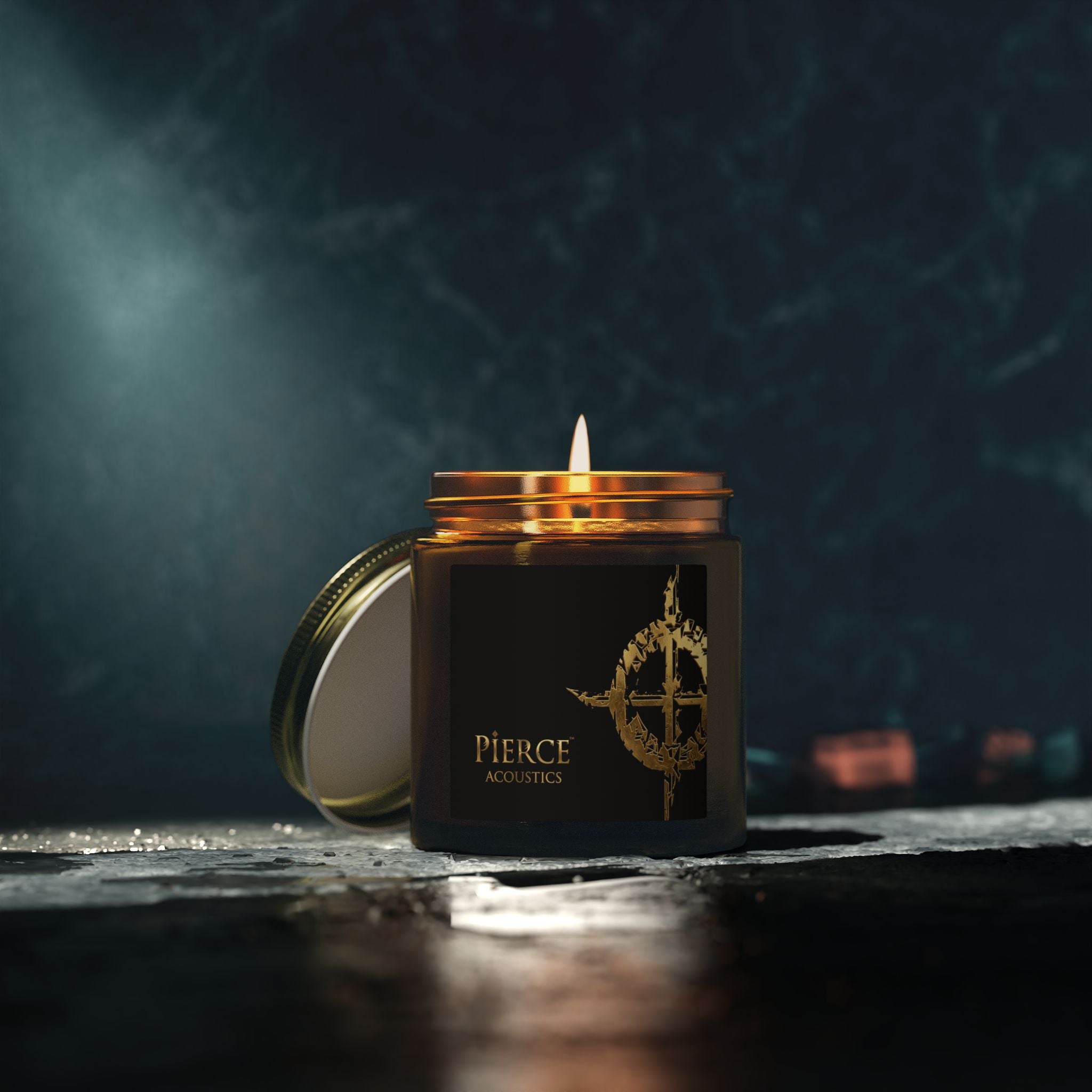 Pierce Acoustics Official Coconut Apricot Scented Candle (4oz & 9oz)