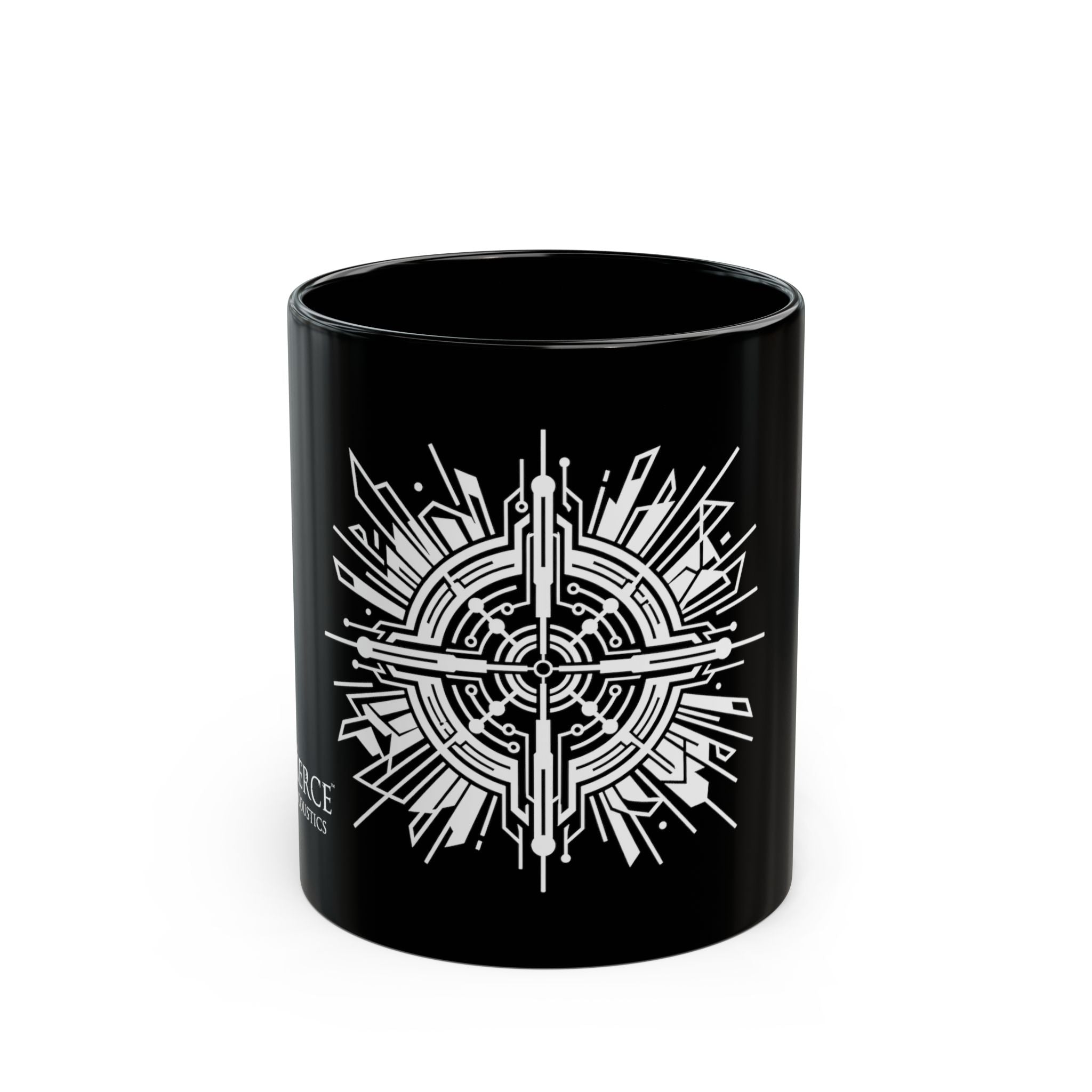 Pierce Acoustics Official Black Ceramic Mug