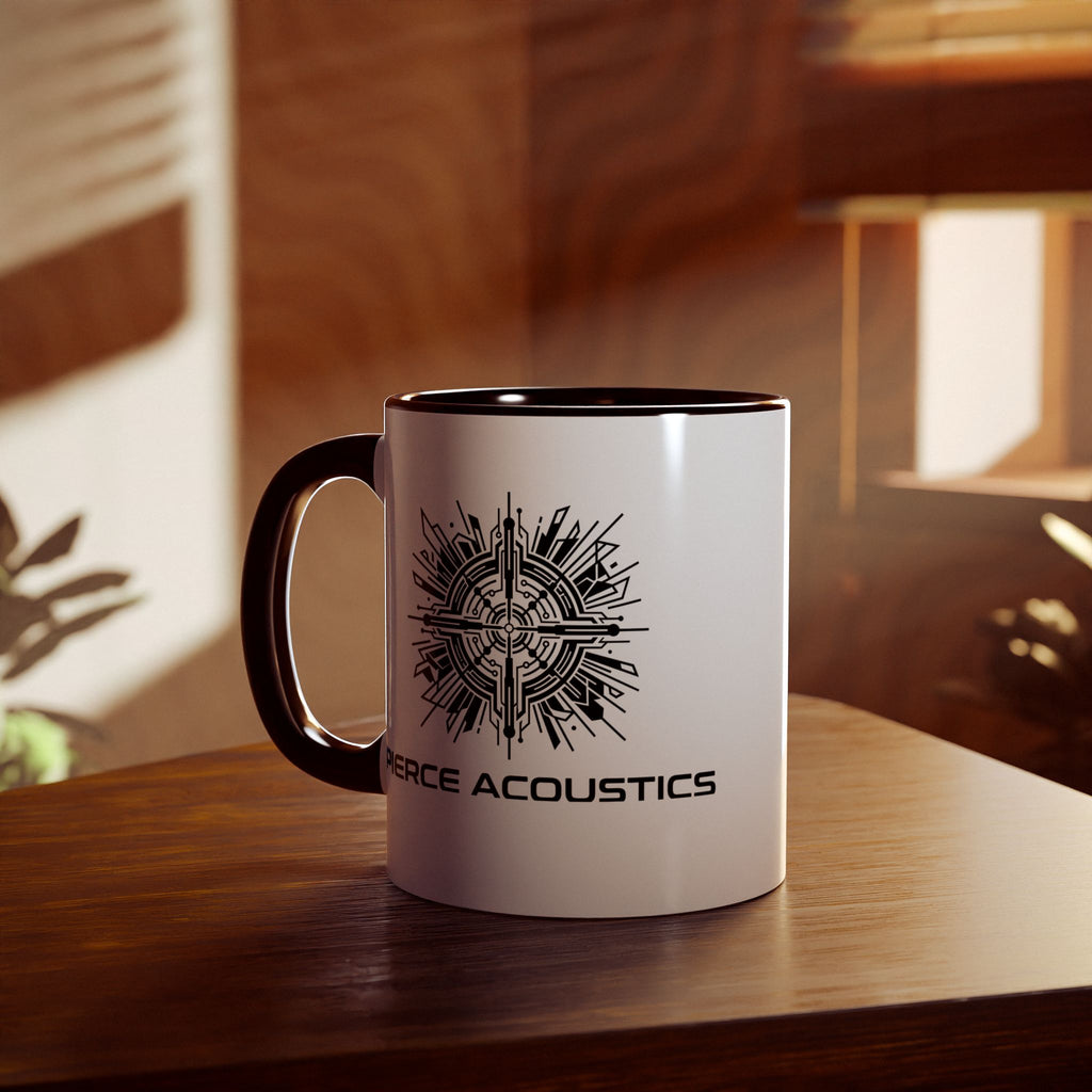 Pierce Acoustics Official Logo Accent Mug — 11oz Ceramic Coffee Cup