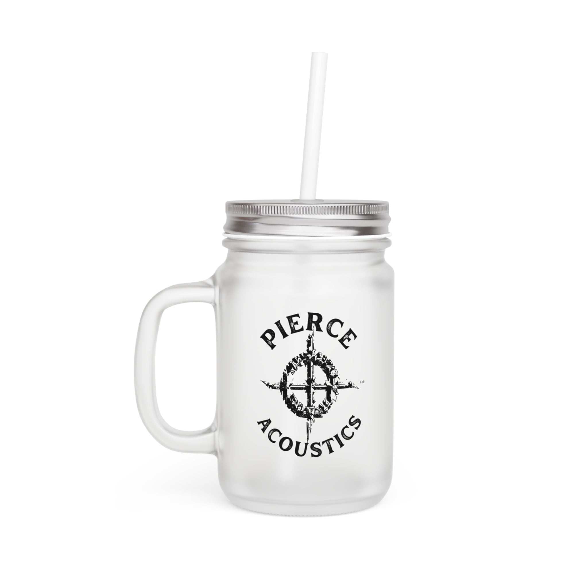 Pierce Acoustics Official Mason Jar Tumbler with Straw