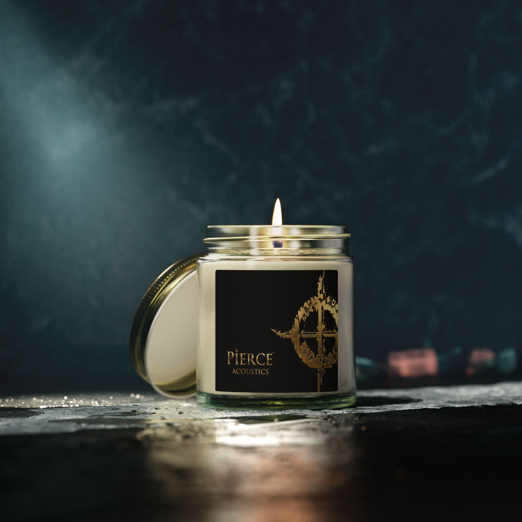 Pierce Acoustics Official Coconut Apricot Scented Candle (4oz & 9oz)