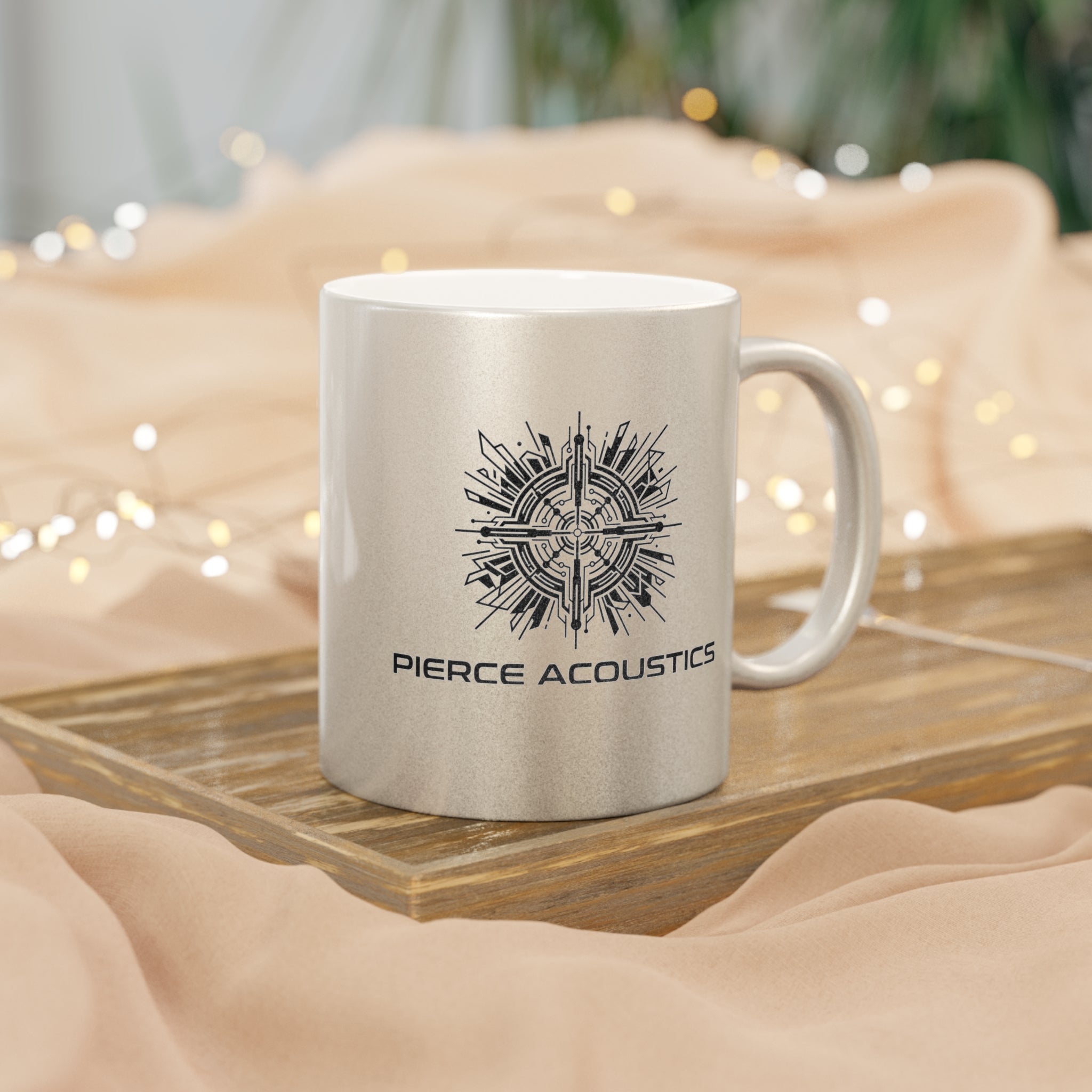 Pierce Acoustics Official Metallic Mug — Silver/Gold