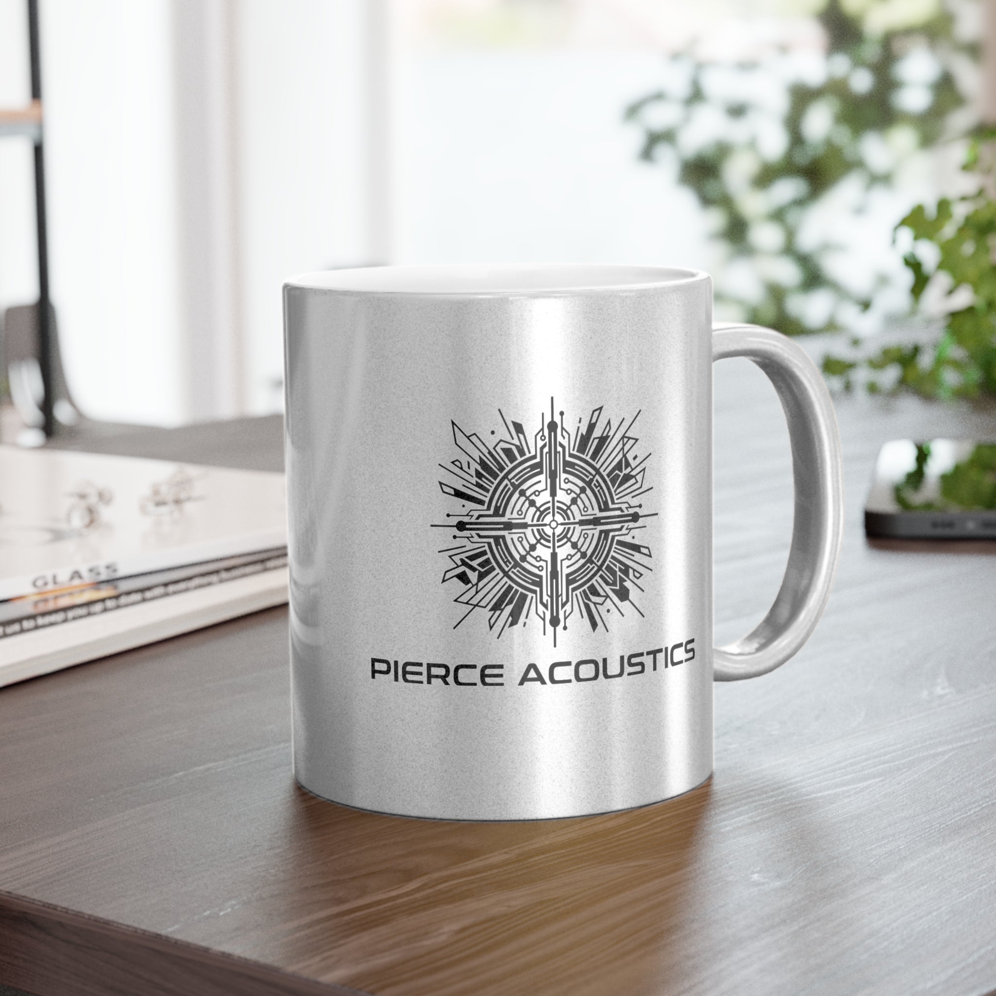 Pierce Acoustics Official Metallic Mug — Silver/Gold