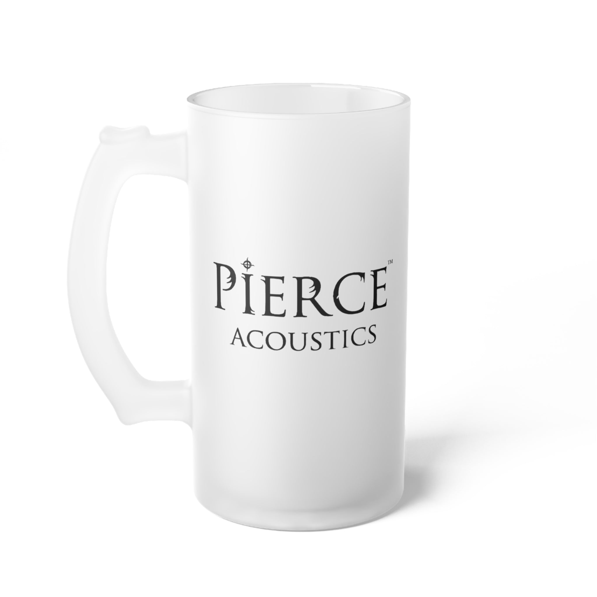 Pierce Acoustics Official Frosted Glass Beer Mug