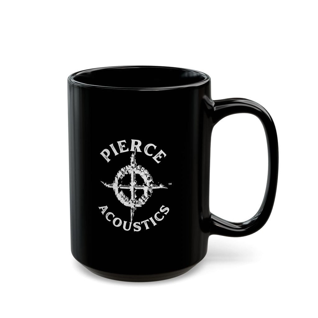 Pierce Acoustics Official Black Ceramic Mug
