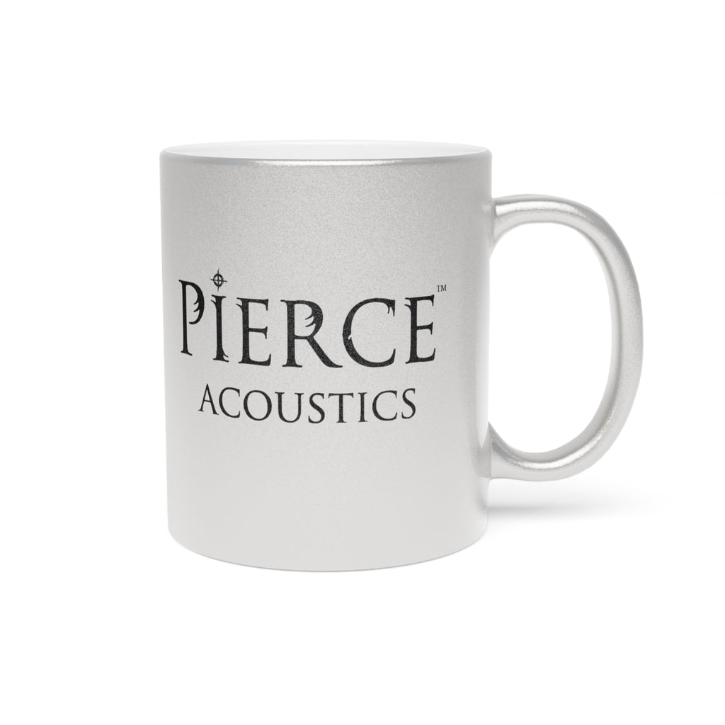 Pierce Acoustics Official Metallic Coffee Mug — Silver/Gold