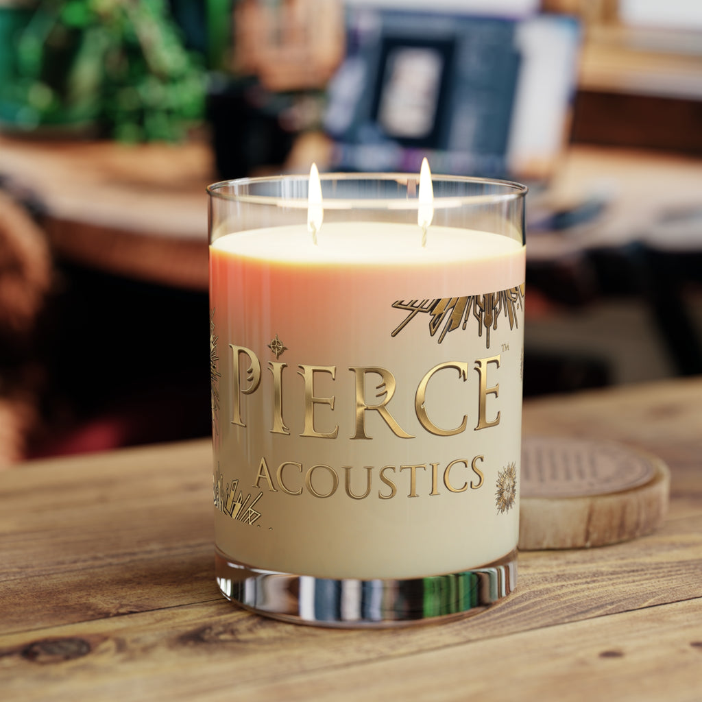 Pierce Acoustics Official Luxury Glass Scented Candle — 11oz