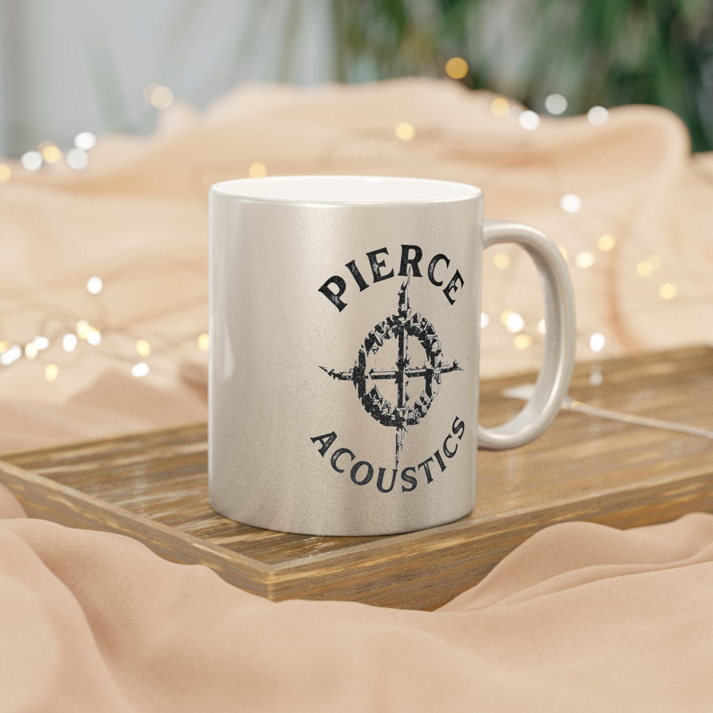 Pierce Acoustics Official Metallic Mug — Silver/Gold