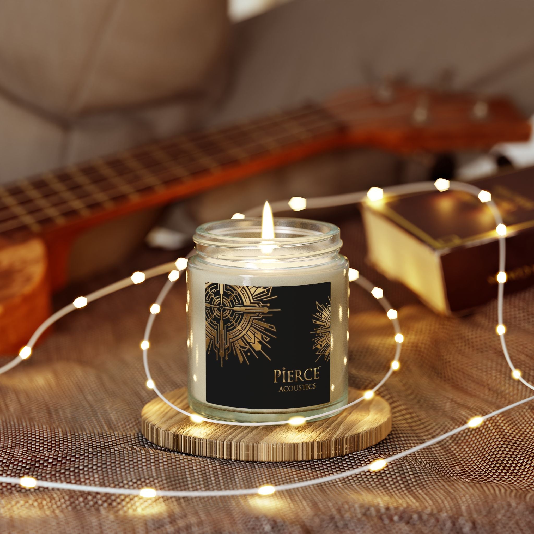 Coconut Apricot Scented Candle — 4oz & 9oz Jar (Pierce Acoustics)