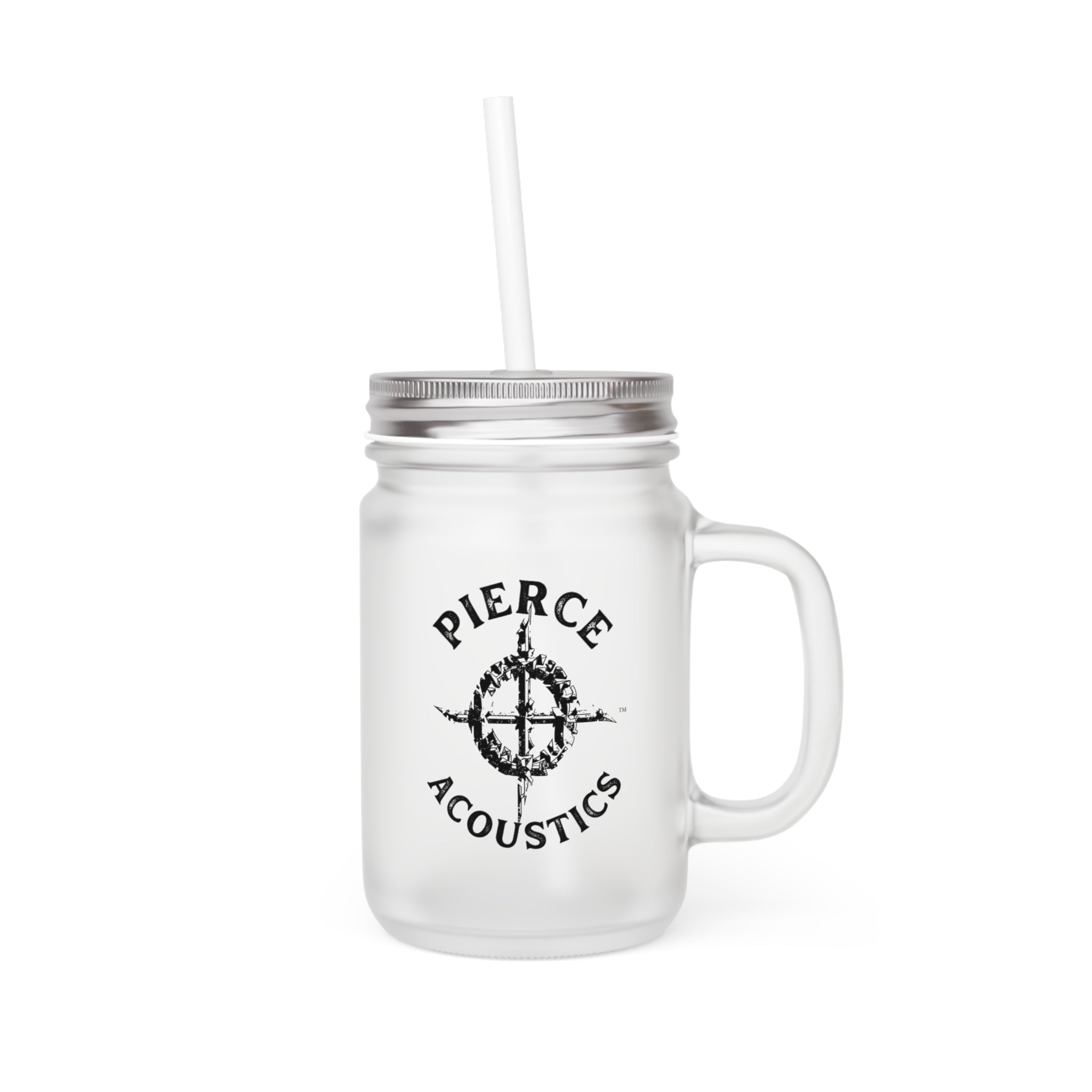 Pierce Acoustics Official Mason Jar Tumbler with Straw