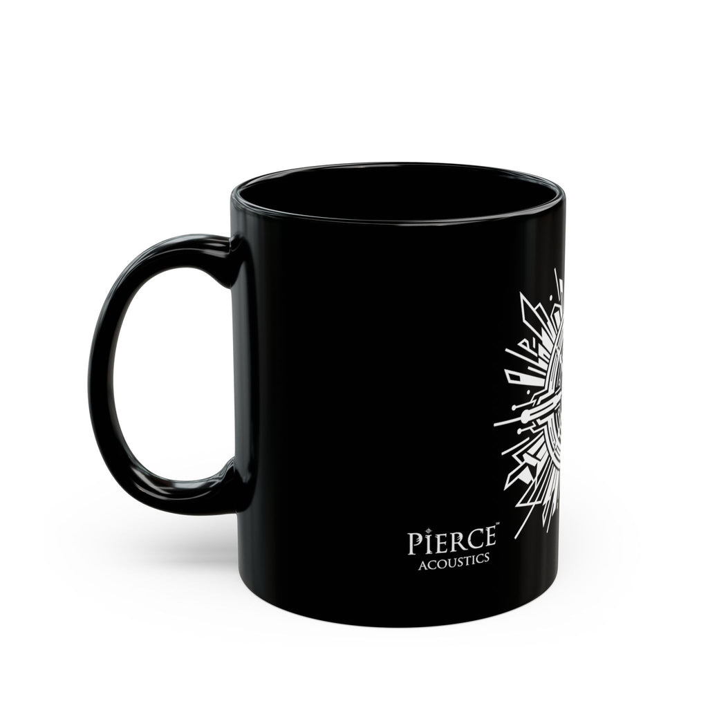 Pierce Acoustics Official Black Ceramic Mug
