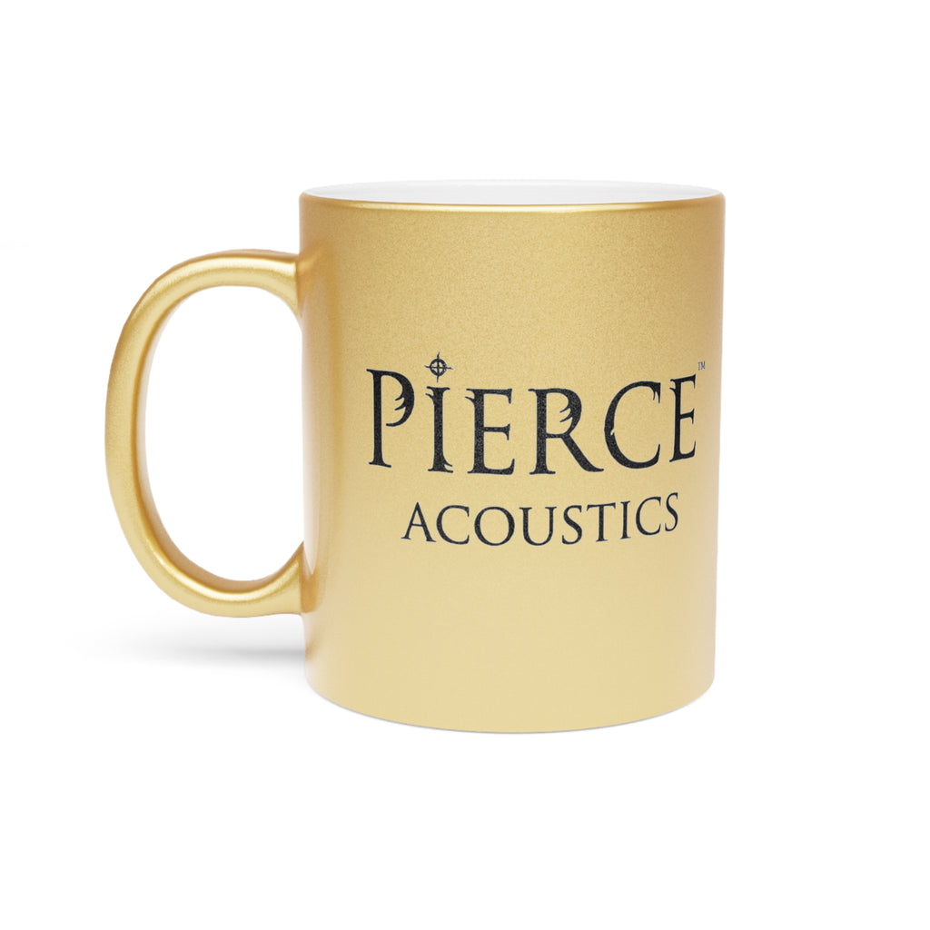 Pierce Acoustics Official Metallic Coffee Mug — Silver/Gold