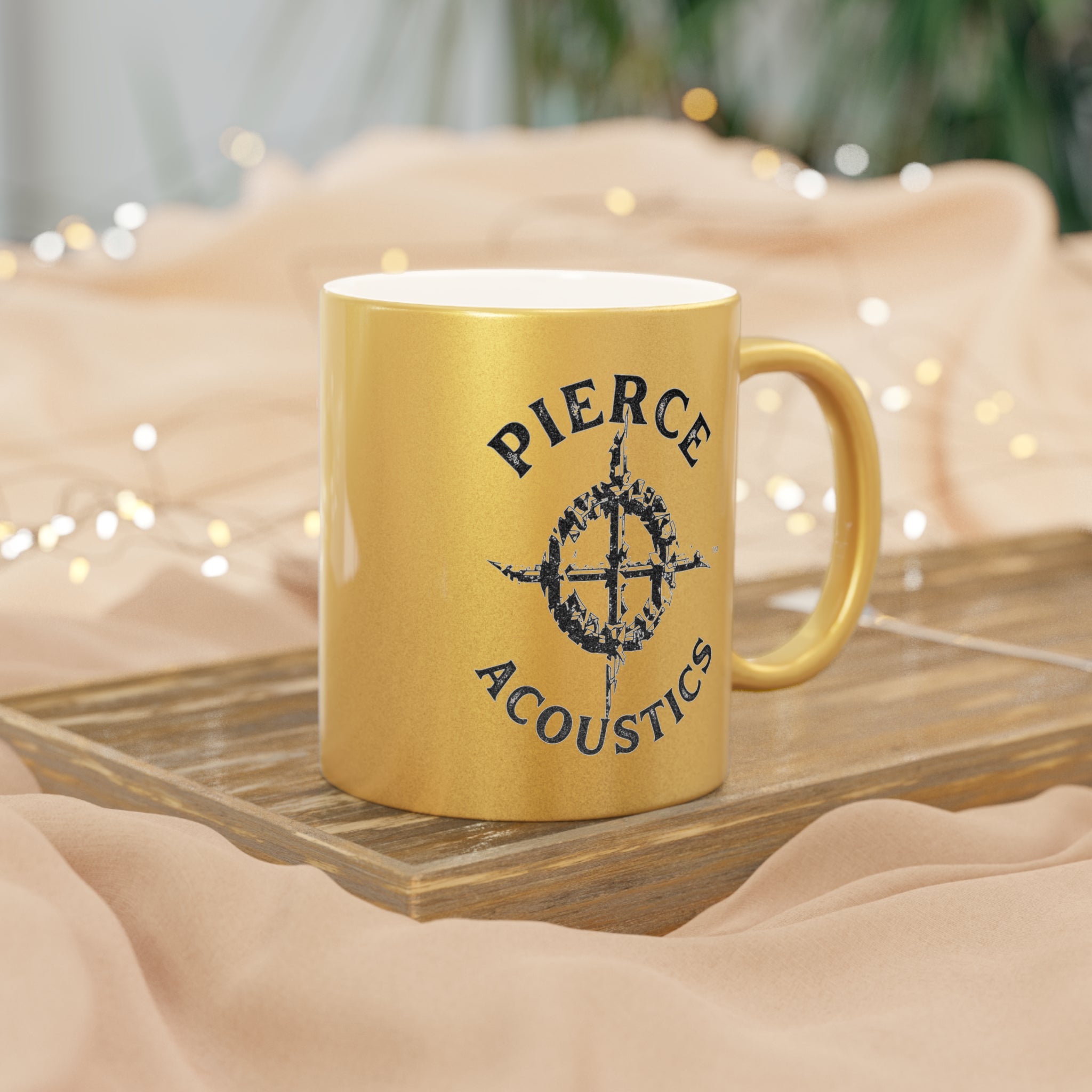Pierce Acoustics Official Metallic Mug — Silver/Gold