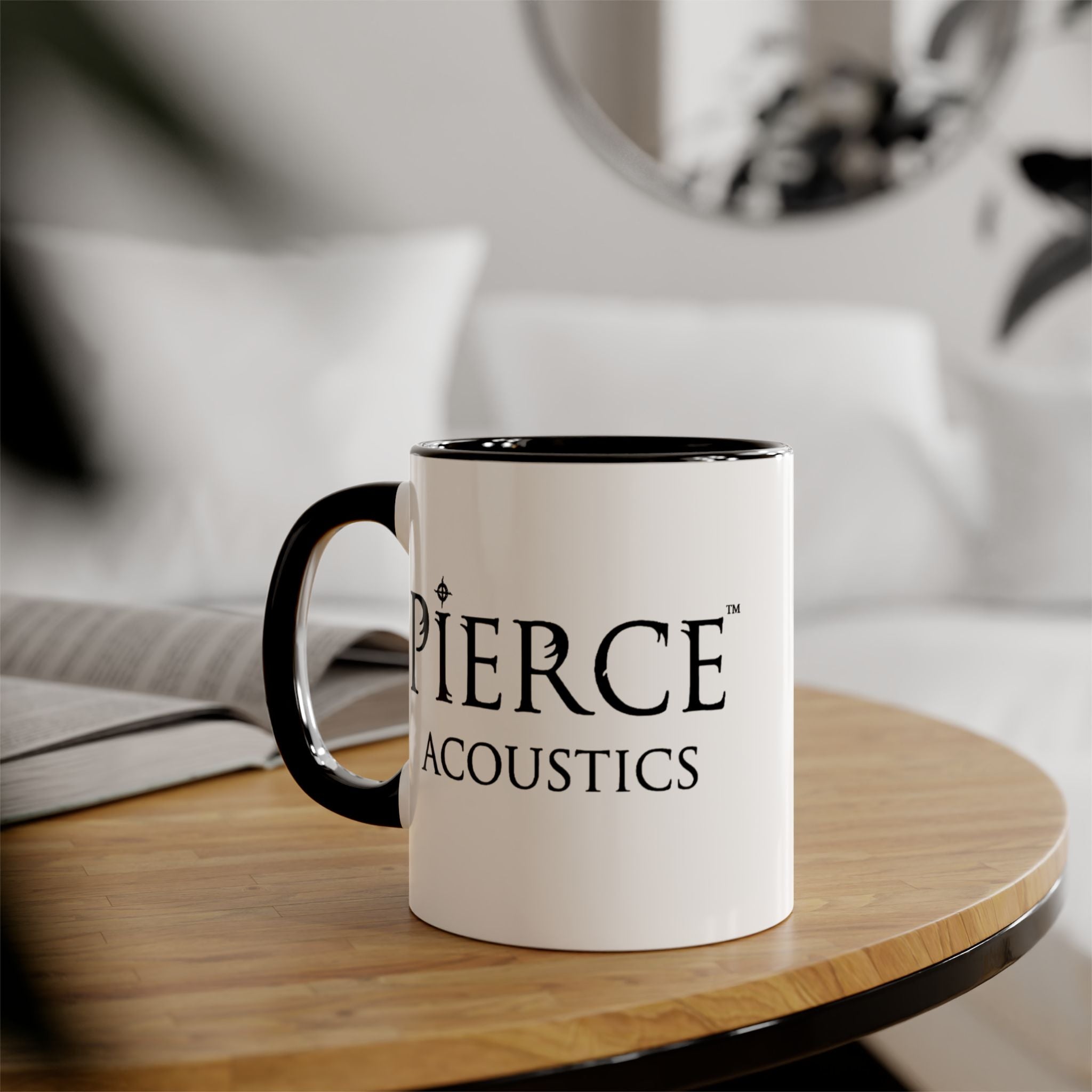 Pierce Acoustics Official  Logo Accent Mug — 11oz Ceramic Coffee Cup