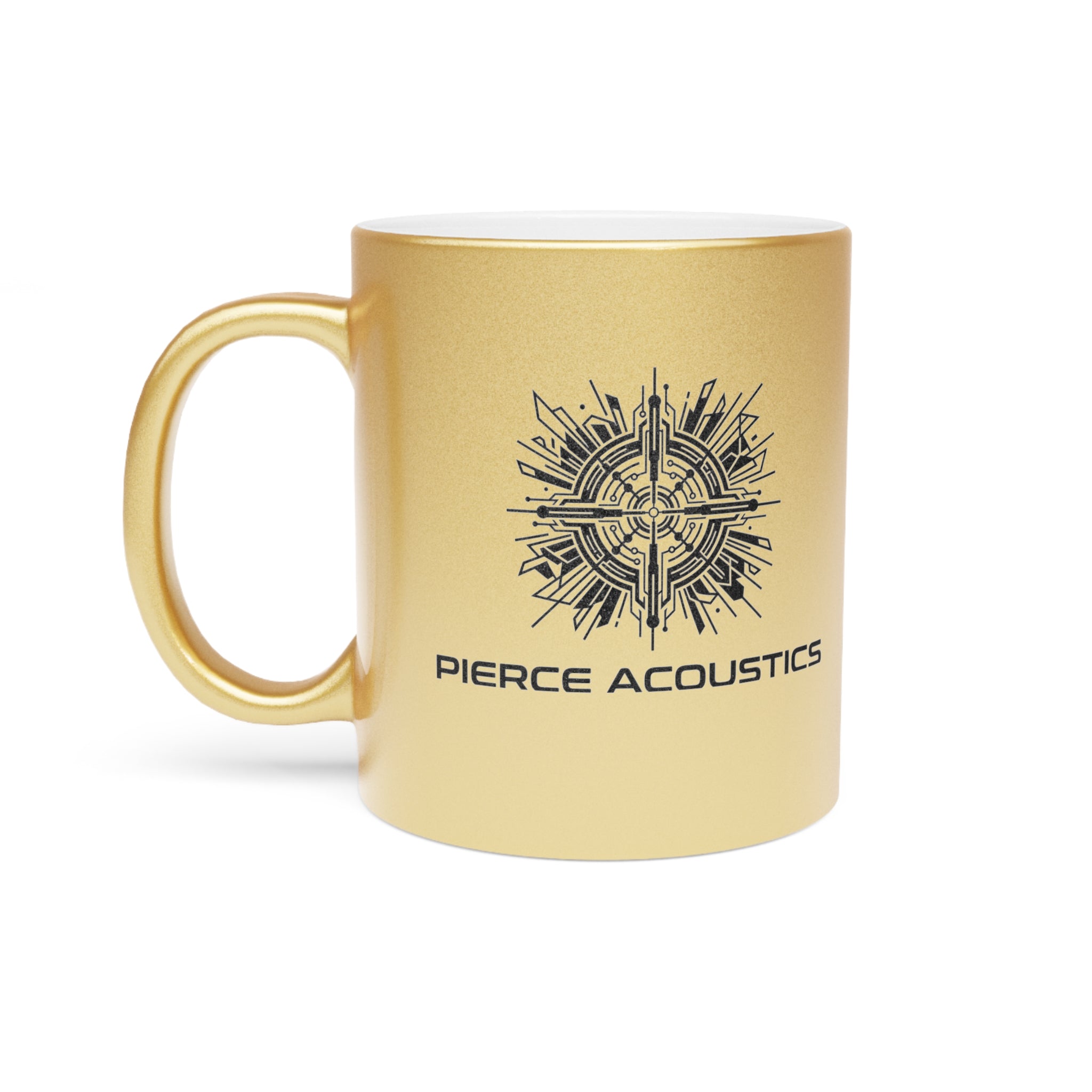 Pierce Acoustics Official Metallic Mug — Silver/Gold