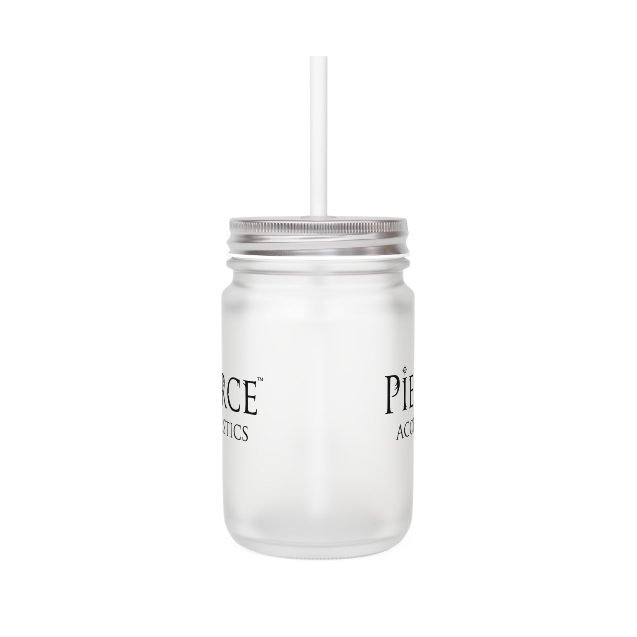 Pierce Acoustics Official Mason Jar Tumbler with Straw