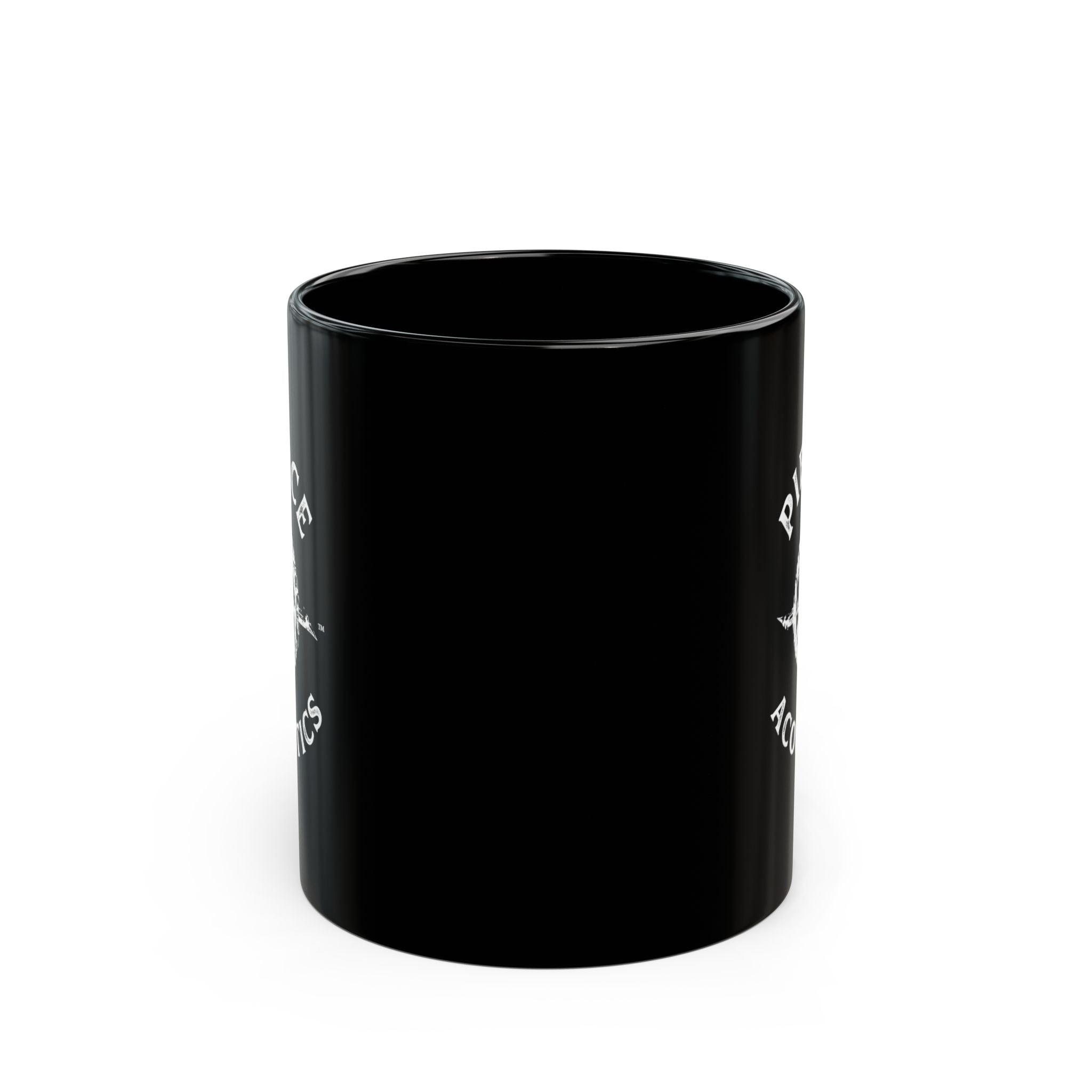 Pierce Acoustics Official Black Ceramic Mug