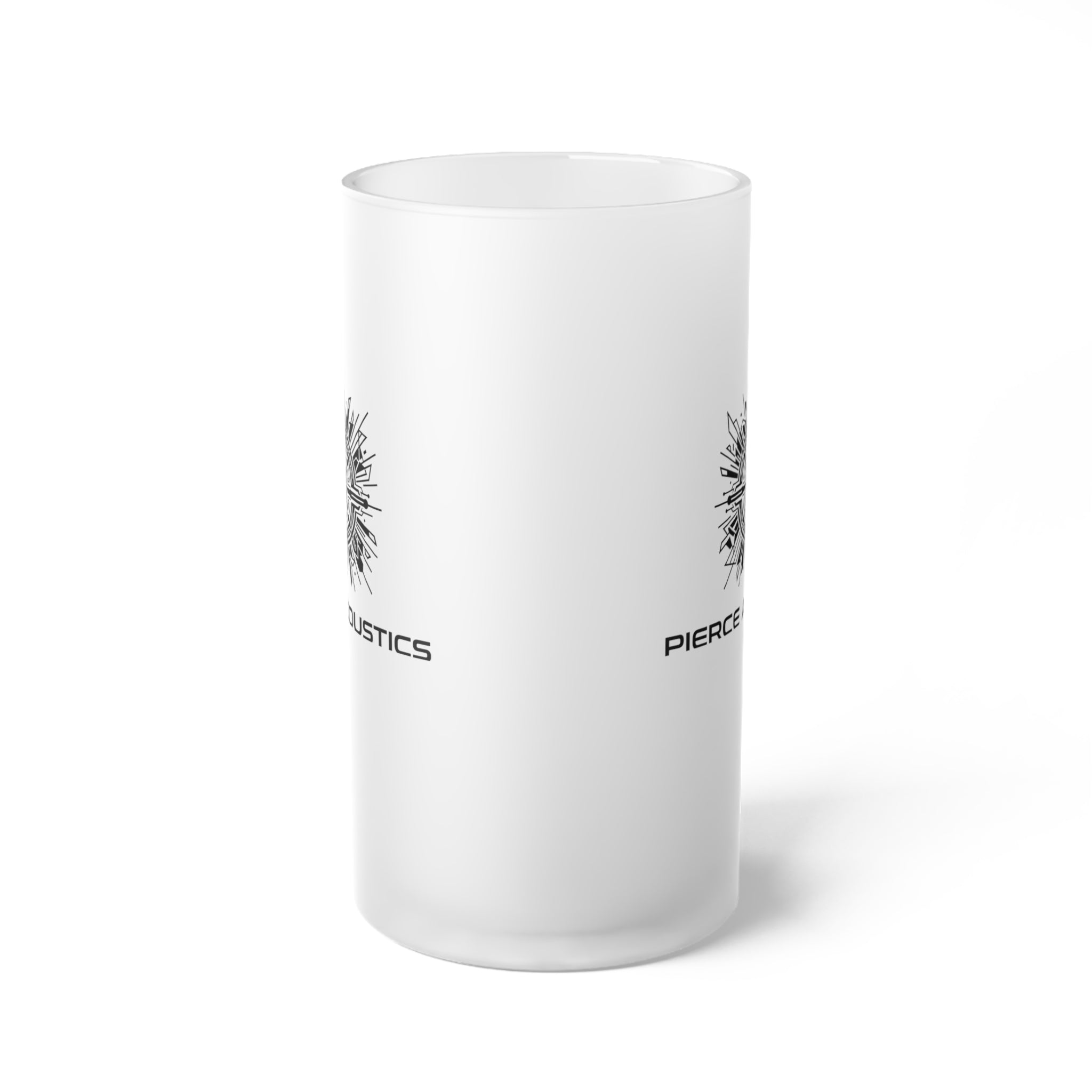 Pierce Acoustics Official Frosted Glass Beer Mug