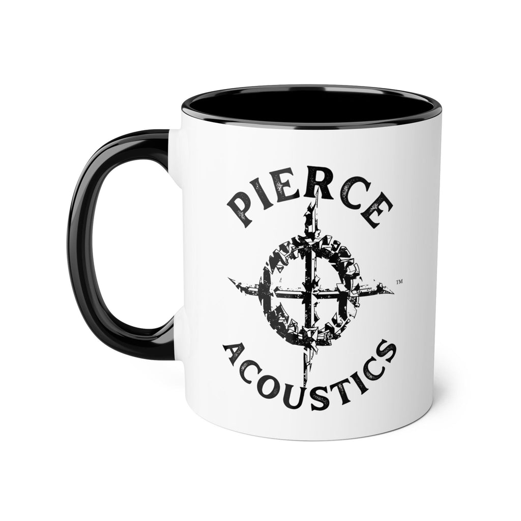 Pierce Acoustics Official Logo Accent Mug — 11oz Ceramic Coffee Cup