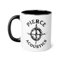 Pierce Acoustics Official Logo Accent Mug — 11oz Ceramic Coffee Cup