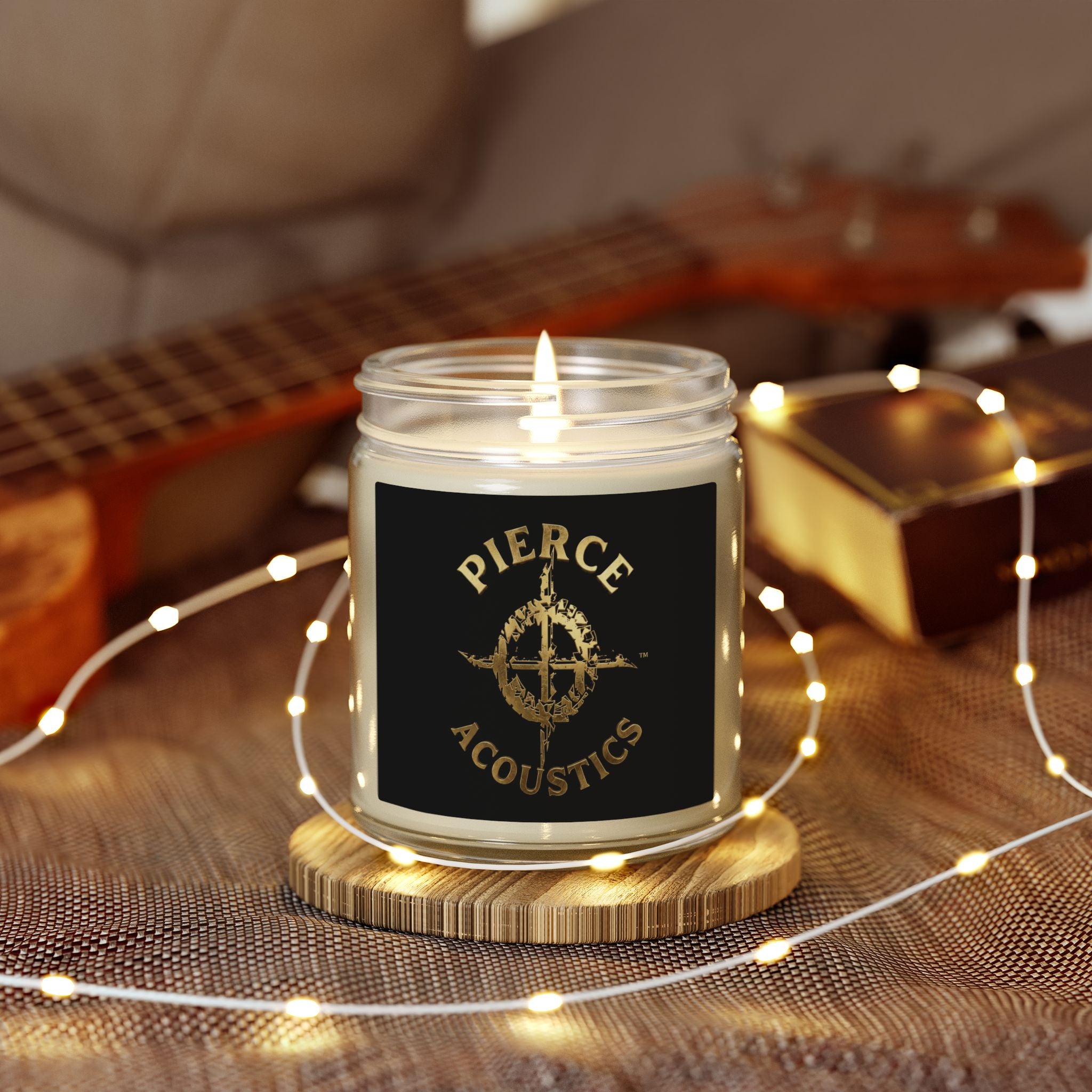 Pierce Acoustics Official Coconut Apricot Scented Candle (4oz/9oz)