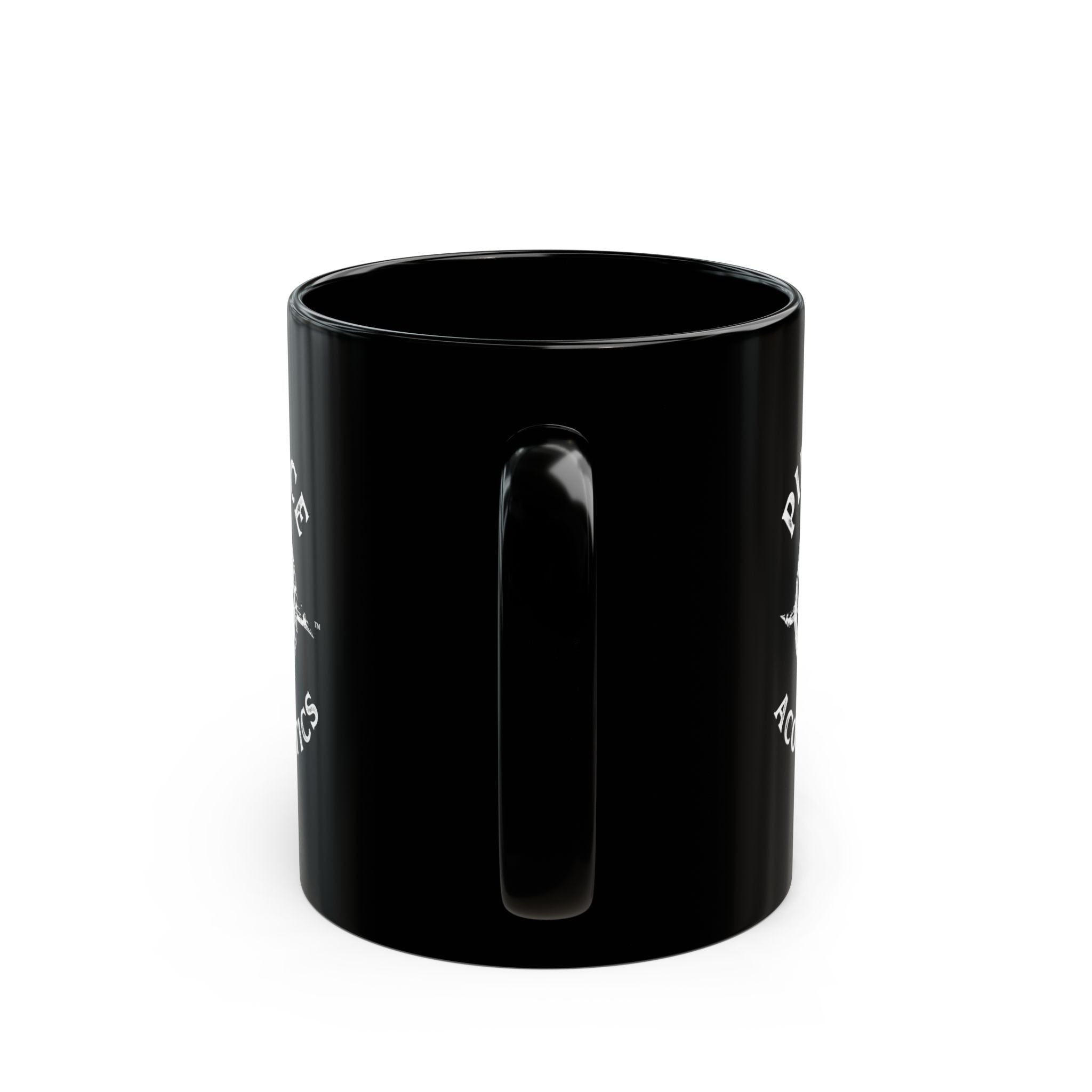 Pierce Acoustics Official Black Ceramic Mug