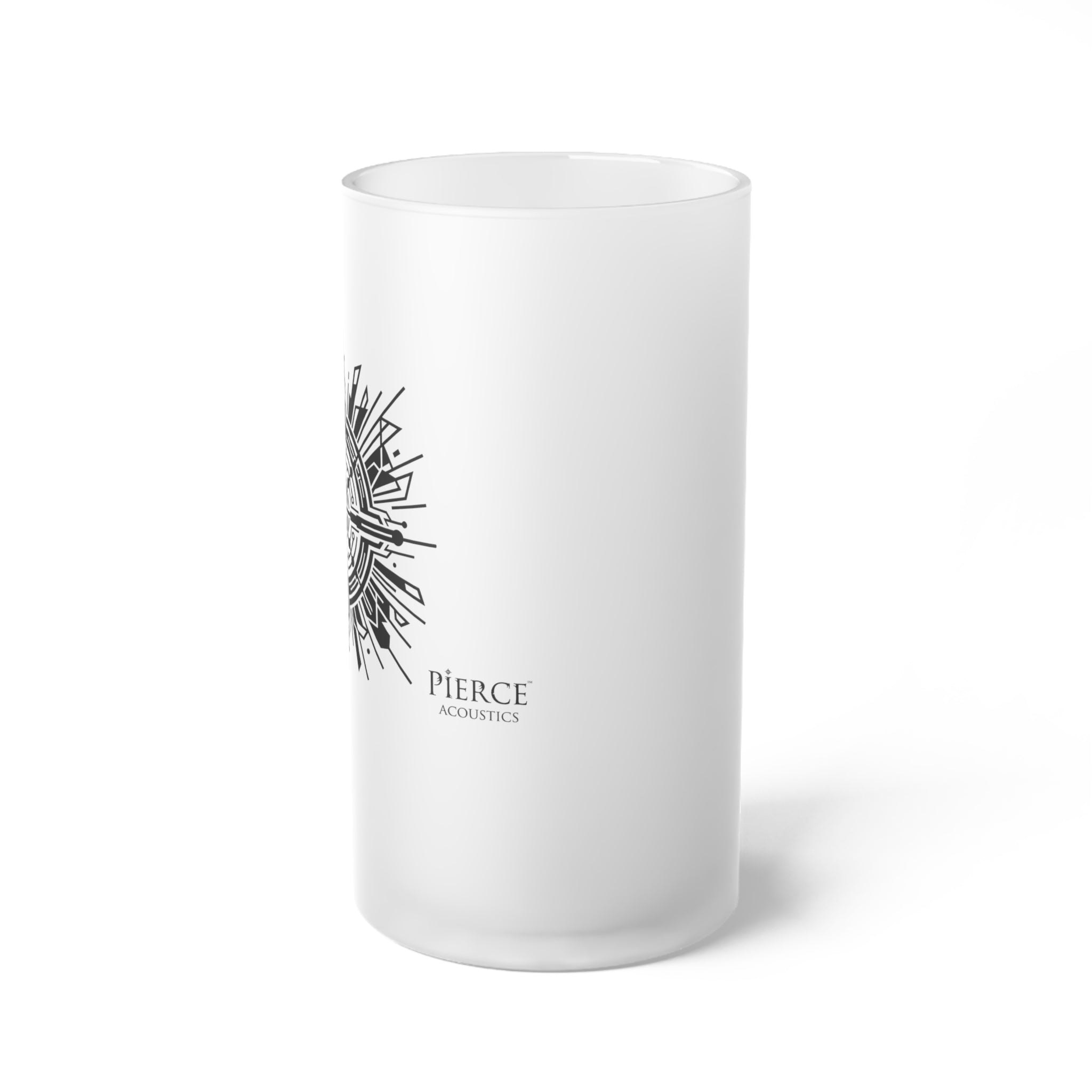 Pierce Acoustics Official Frosted Glass Beer Mug