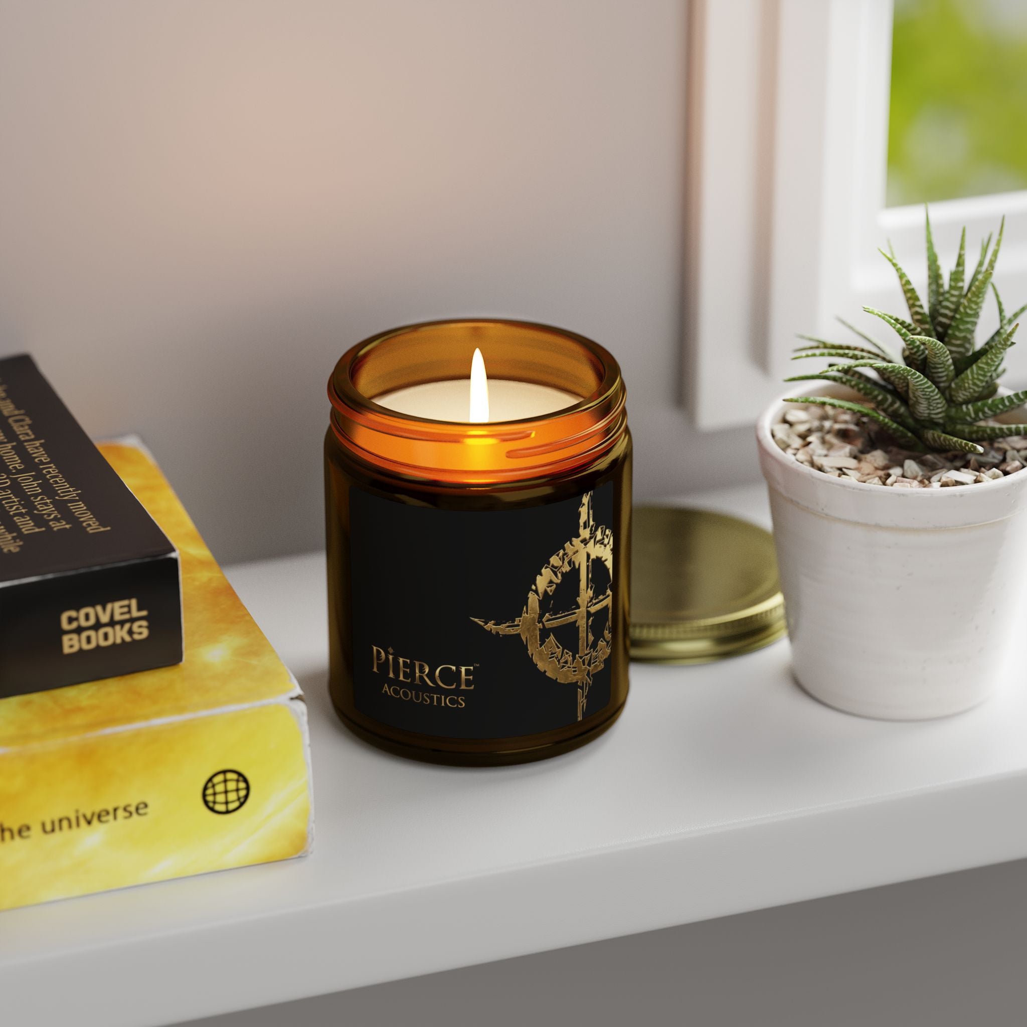 Pierce Acoustics Official Coconut Apricot Scented Candle (4oz & 9oz)