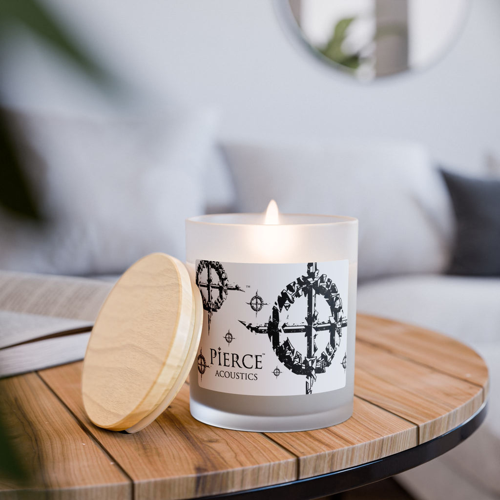 Pierce Acoustics Official Frosted Glass Scented Candle