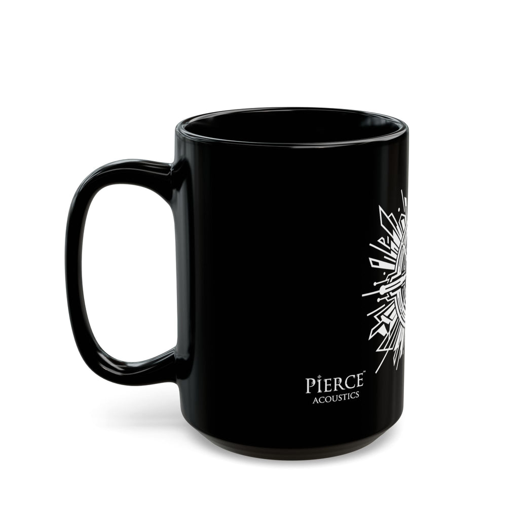 Pierce Acoustics Official Black Ceramic Mug