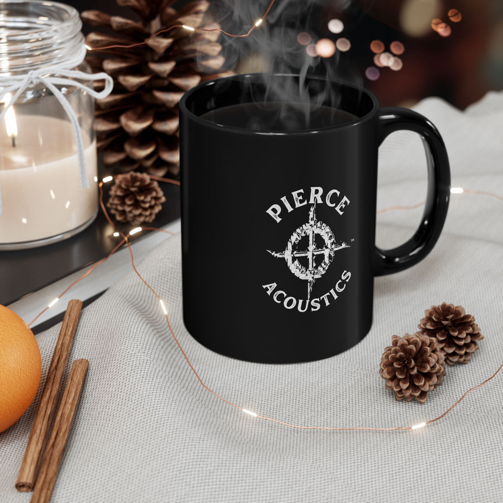 Pierce Acoustics Official Black Ceramic Mug