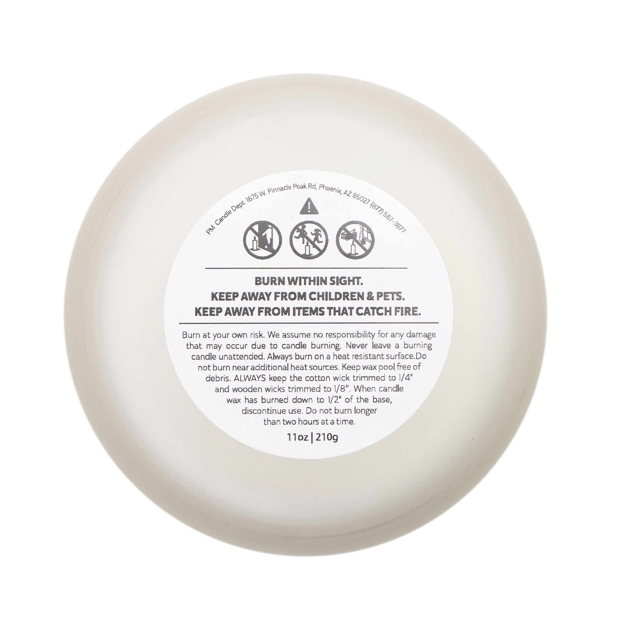 Pierce Acoustics Official Frosted Glass Scented Candle