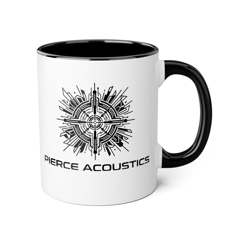 Pierce Acoustics Official Logo Accent Mug — 11oz Ceramic Coffee Cup