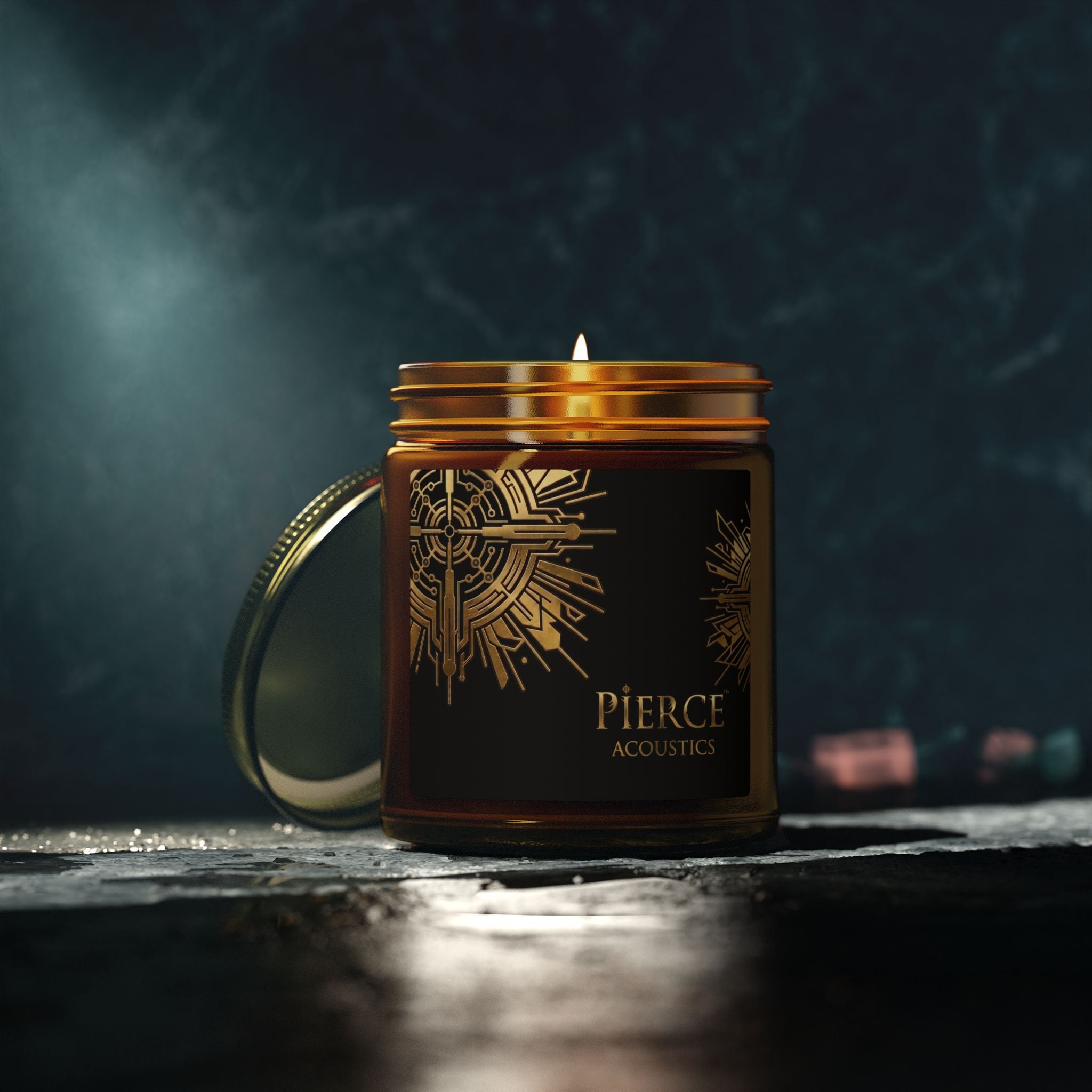 Coconut Apricot Scented Candle — 4oz & 9oz Jar (Pierce Acoustics)