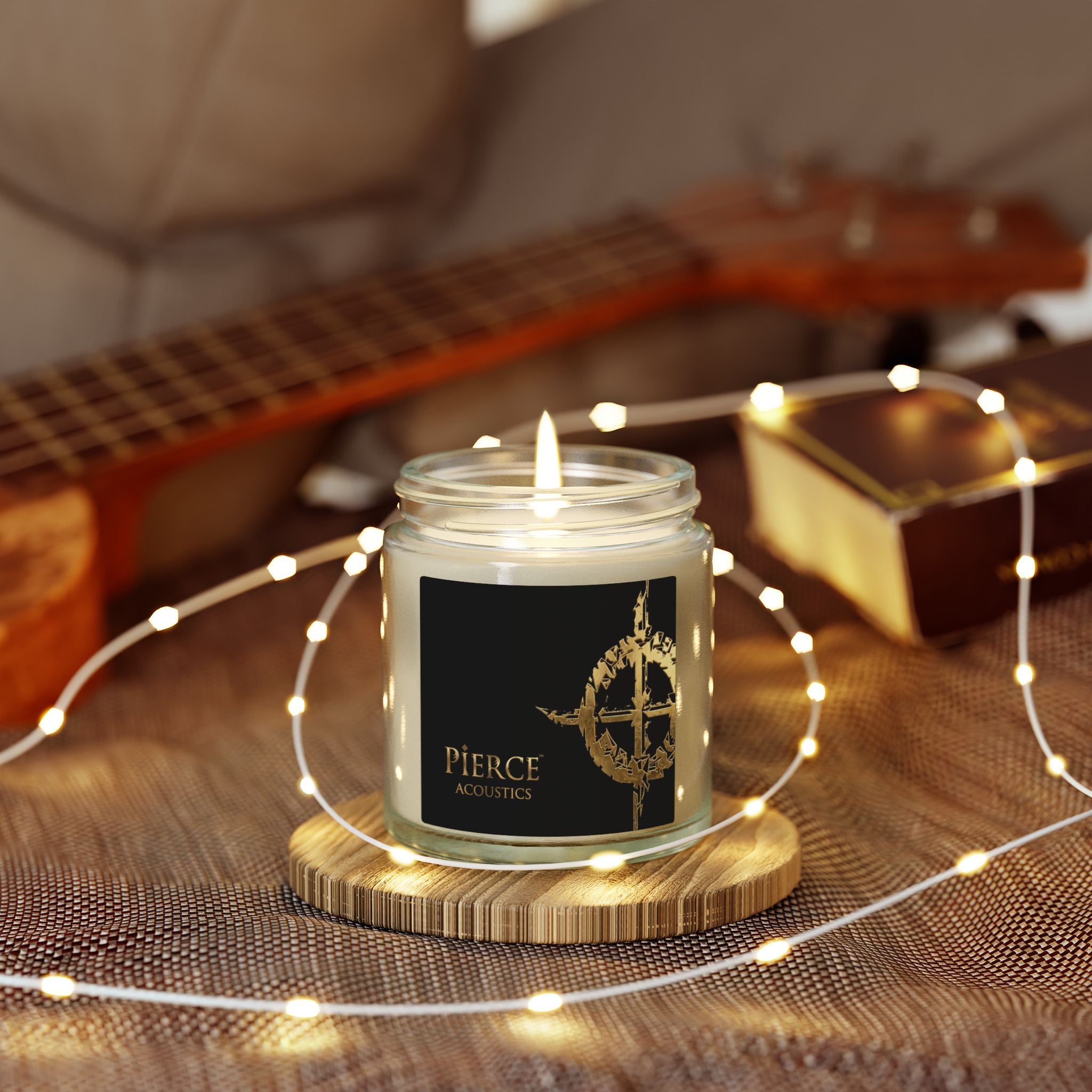 Pierce Acoustics Official Coconut Apricot Scented Candle (4oz & 9oz)