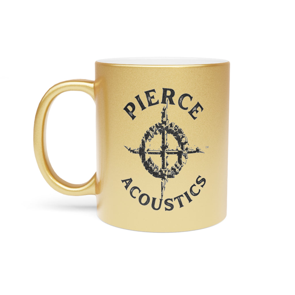 Pierce Acoustics Official Metallic Mug — Silver/Gold