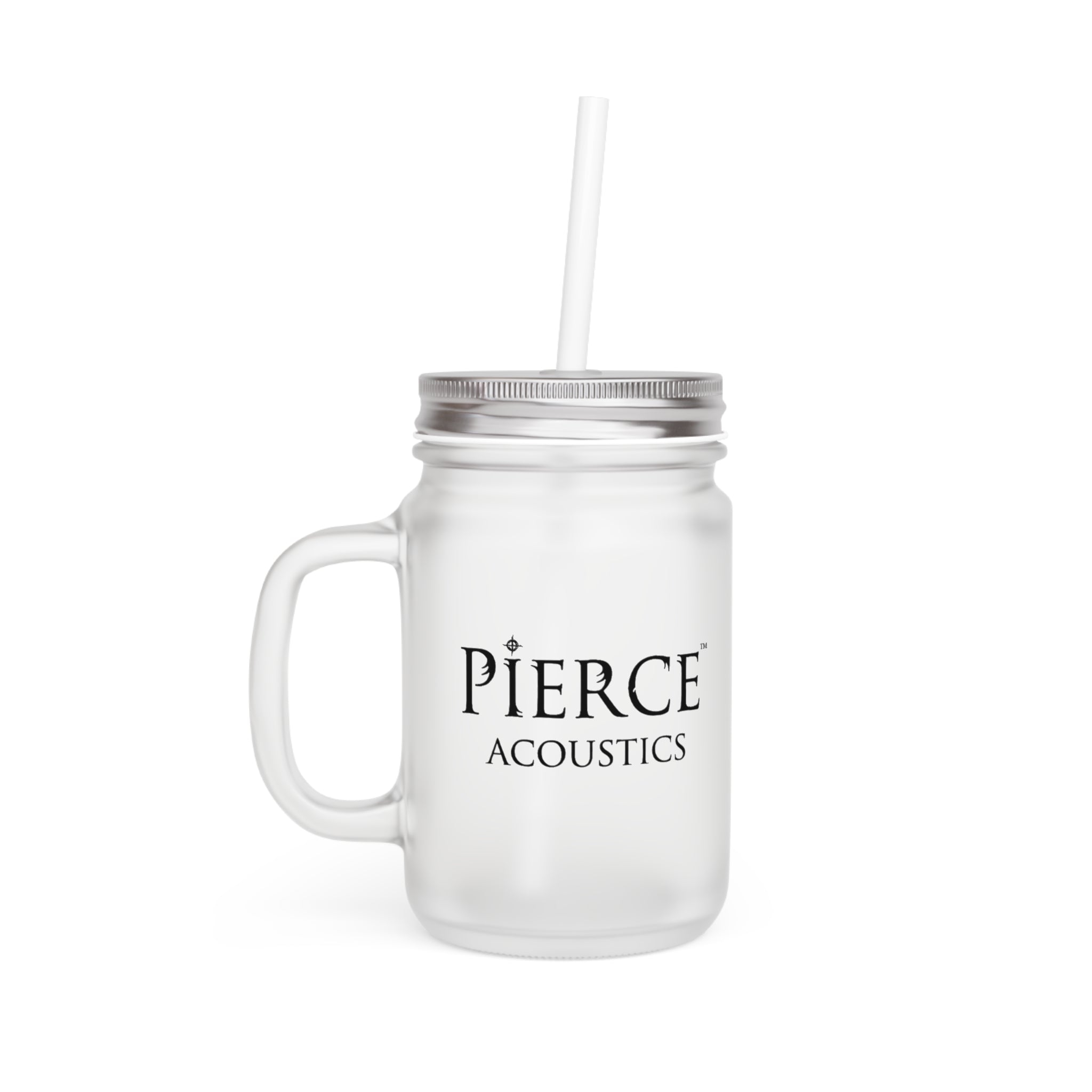 Pierce Acoustics Official Mason Jar Tumbler with Straw