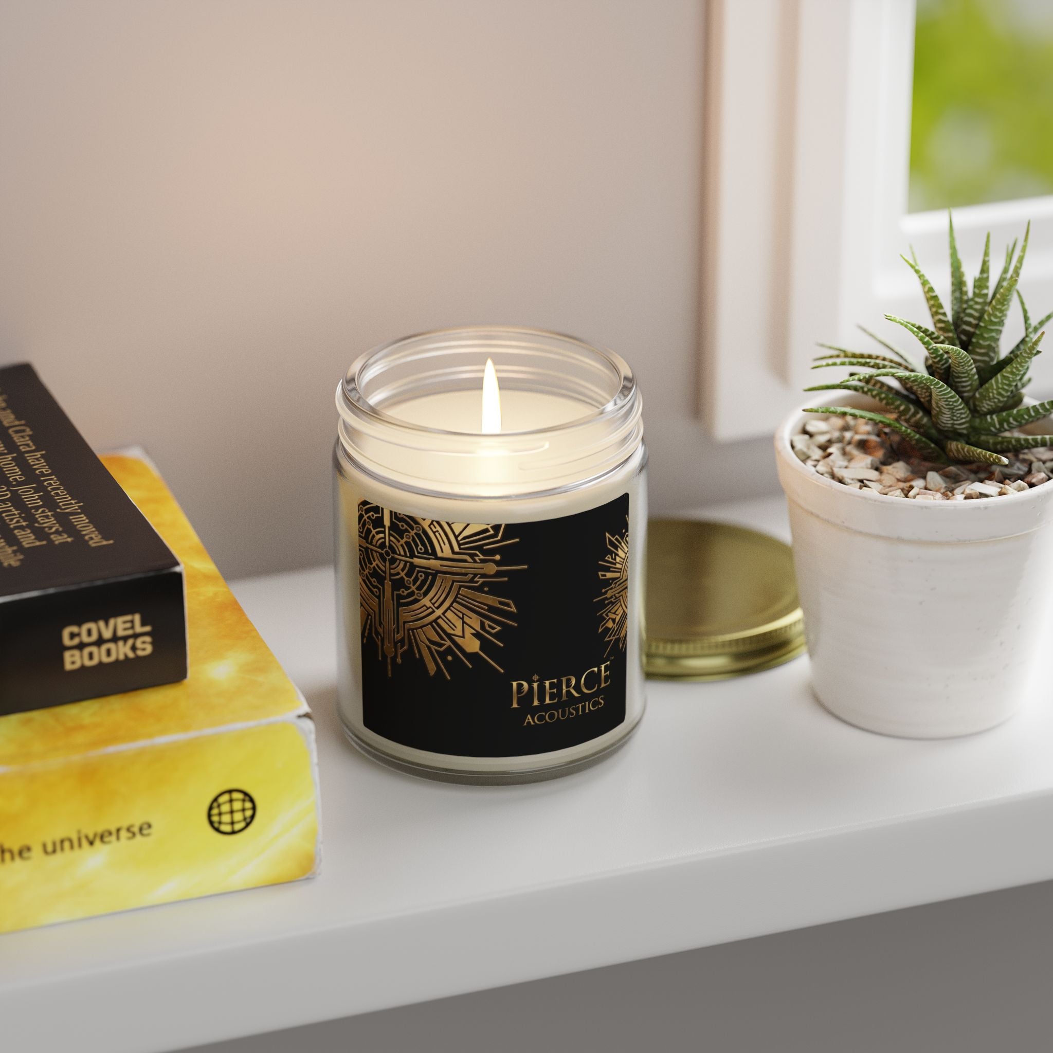 Coconut Apricot Scented Candle — 4oz & 9oz Jar (Pierce Acoustics)