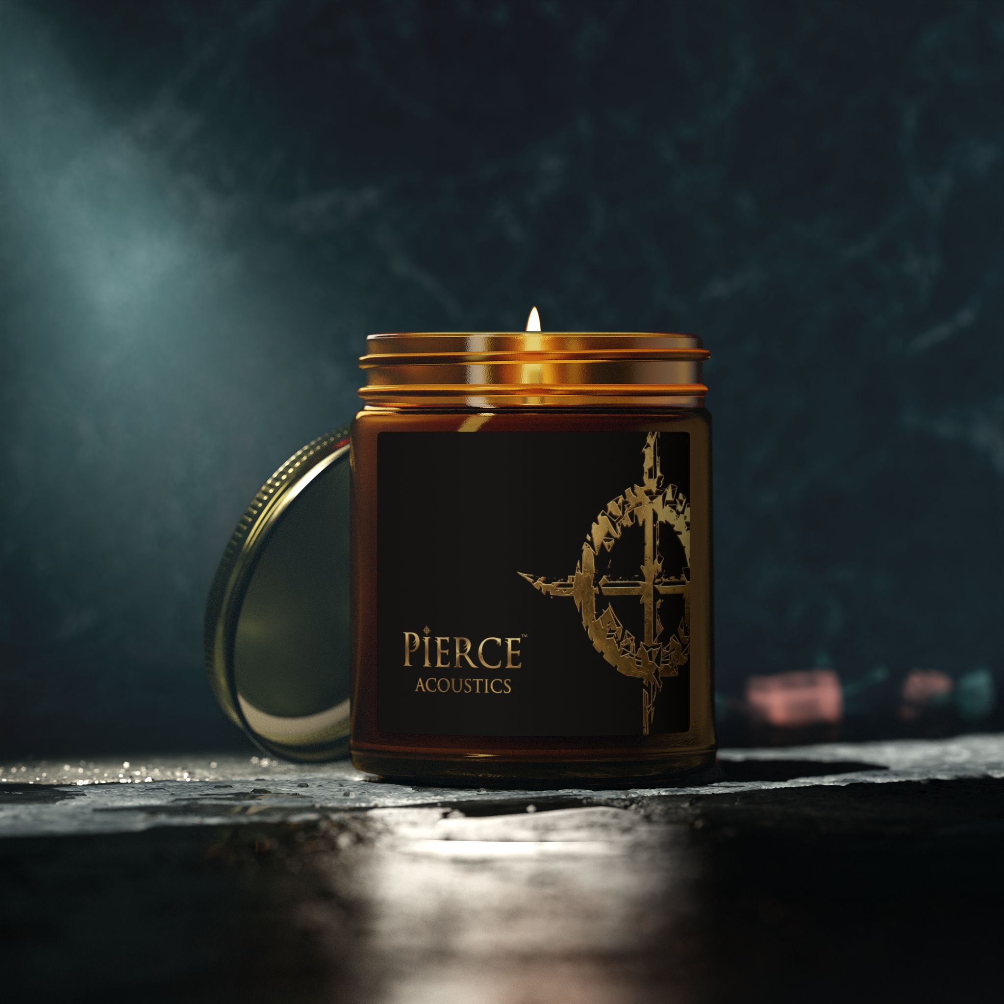 Pierce Acoustics Official Coconut Apricot Scented Candle (4oz & 9oz)