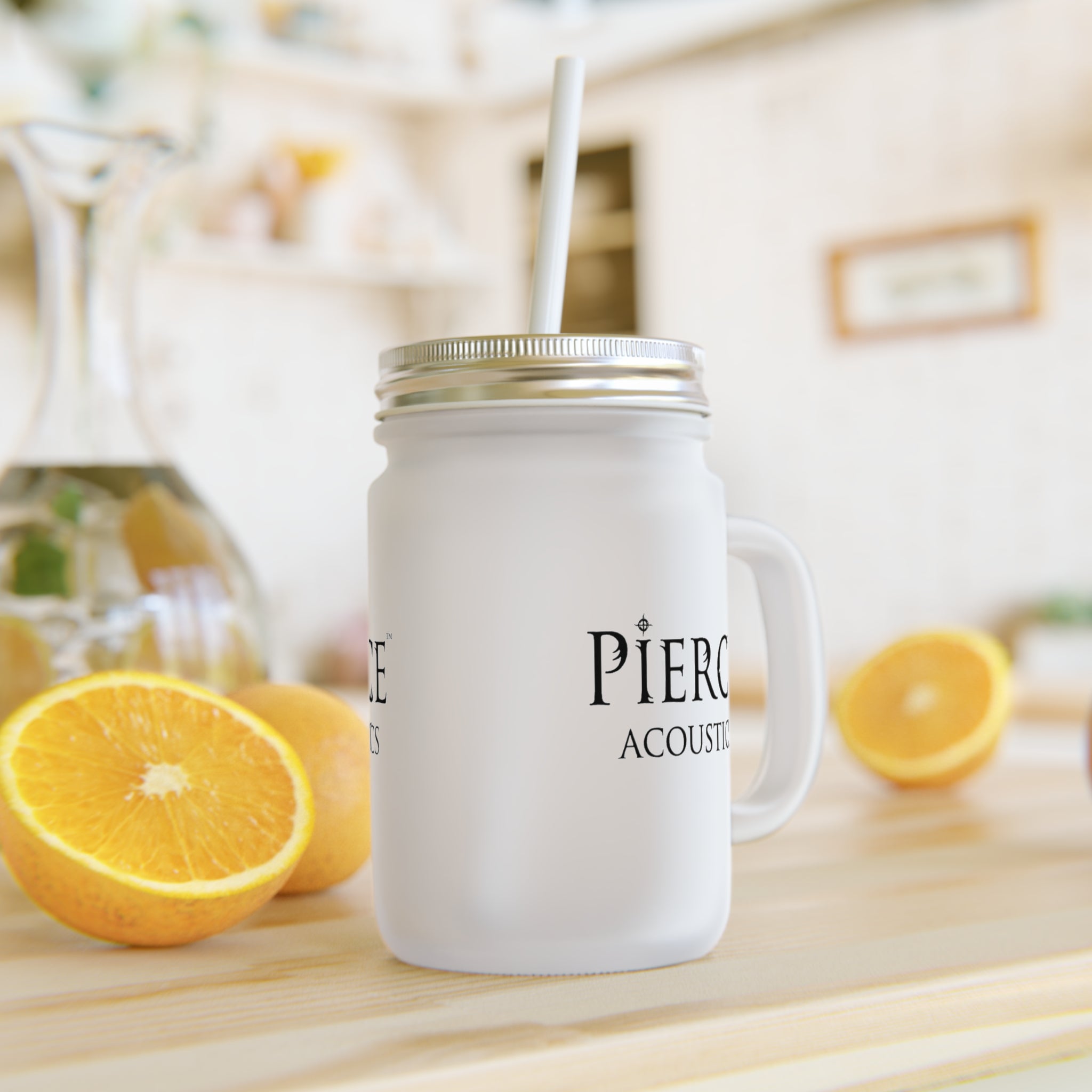 Pierce Acoustics Official Mason Jar Tumbler with Straw