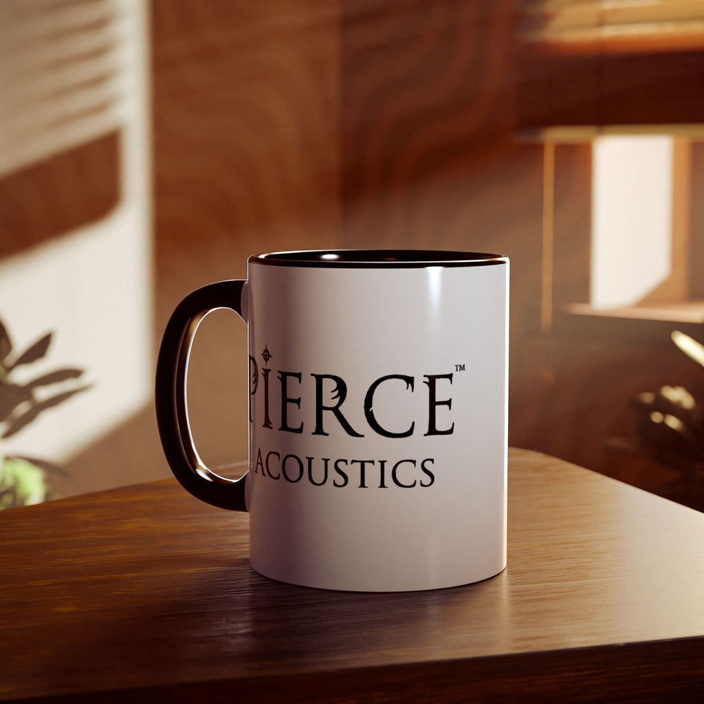 Pierce Acoustics Official  Logo Accent Mug — 11oz Ceramic Coffee Cup