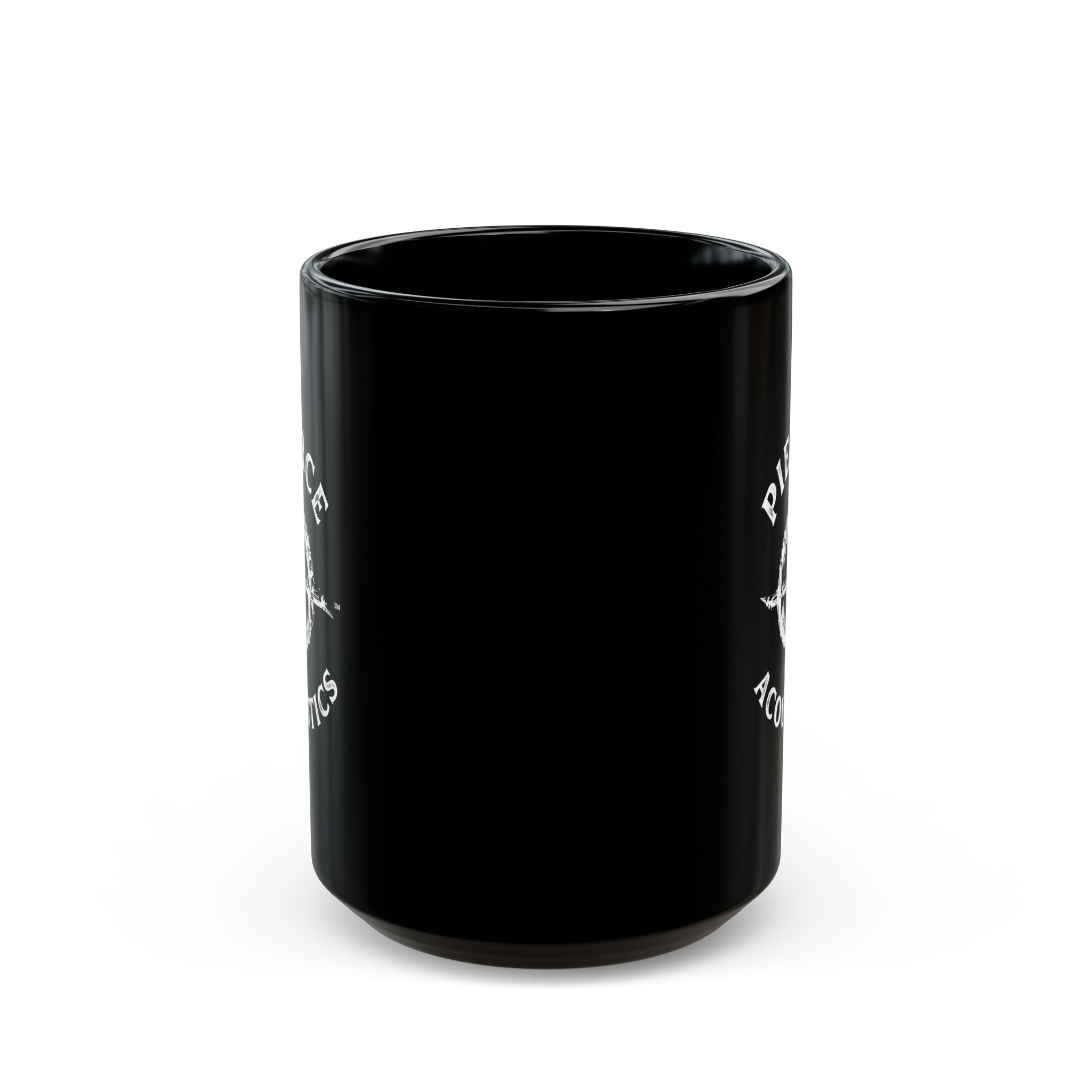 Pierce Acoustics Official Black Ceramic Mug
