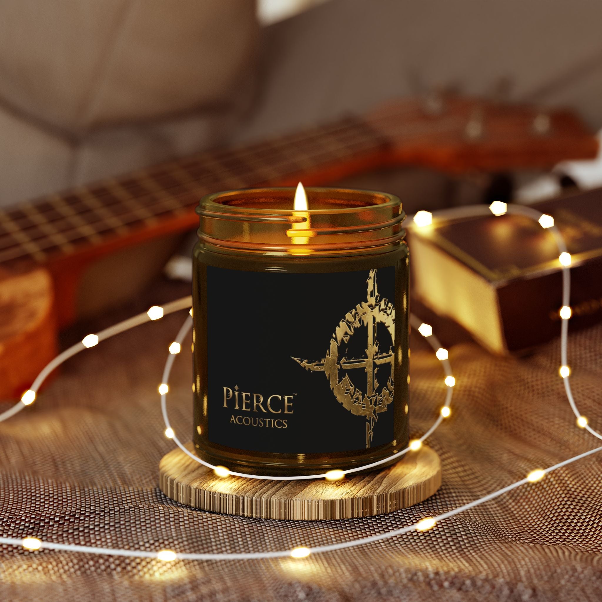 Pierce Acoustics Official Coconut Apricot Scented Candle (4oz & 9oz)
